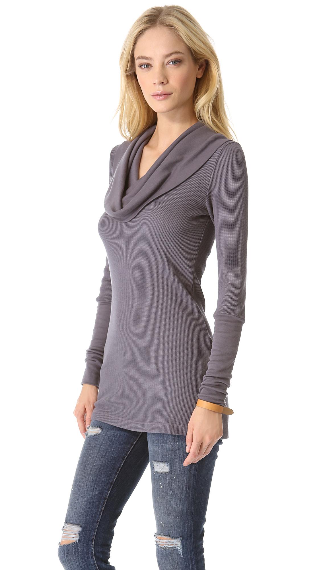 splendid cowl neck thermal