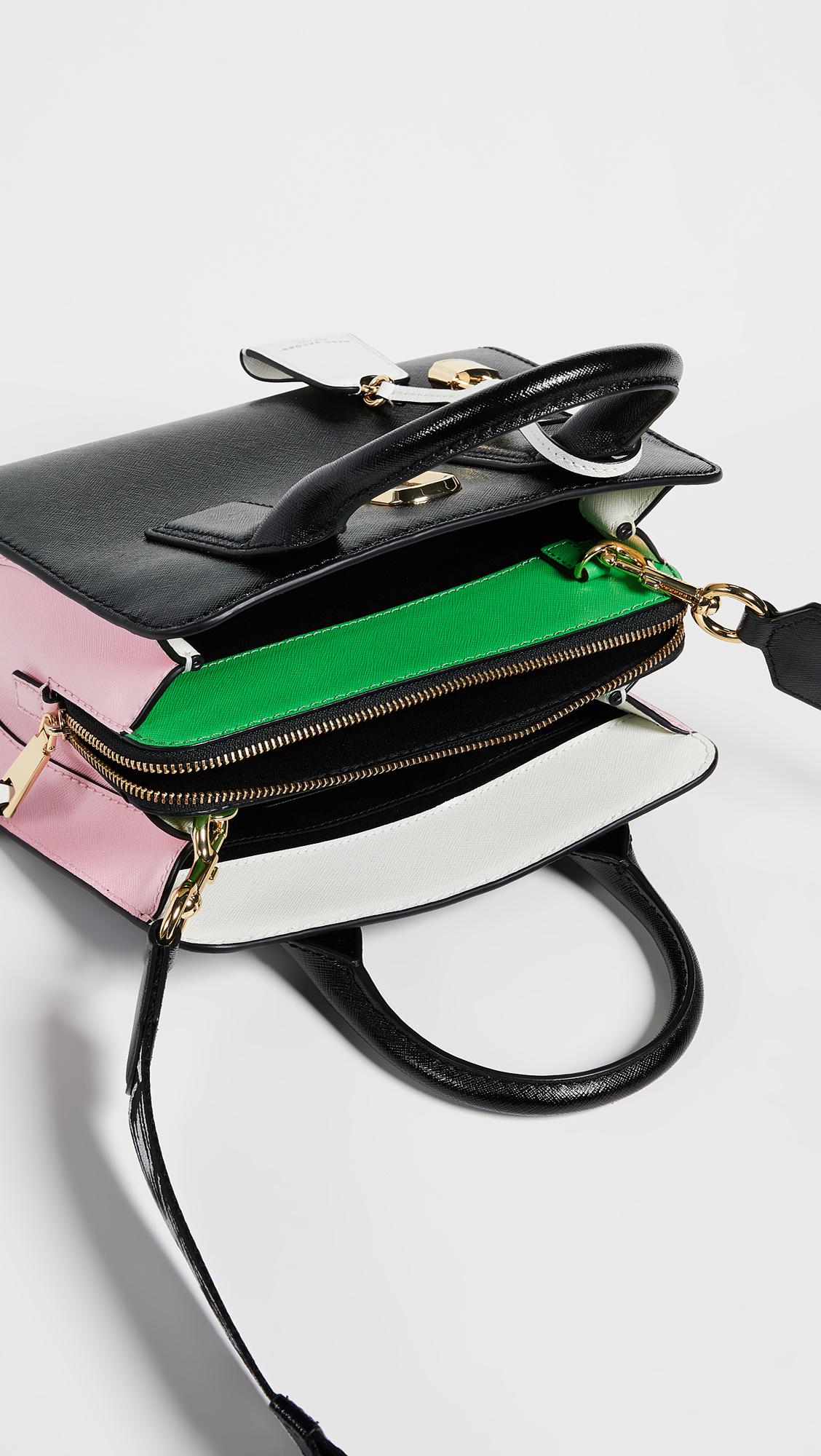 Marc Jacobs Little Big Shot Tote Leather Black/ Baby Pink | Lyst Marc Jacobs Little Big Shot Tote Leather Black/ Baby Pink | Lyst