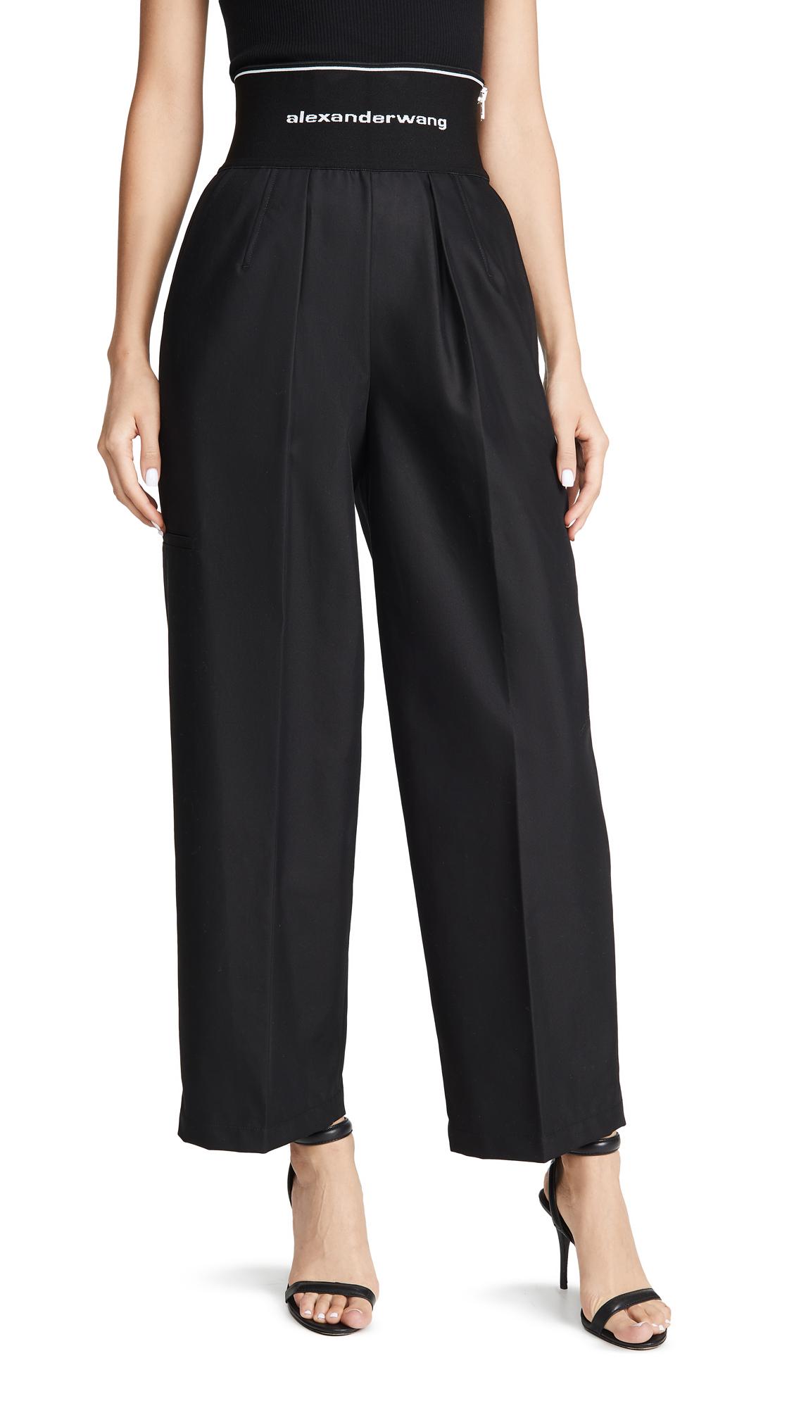 alexander wang logo pants