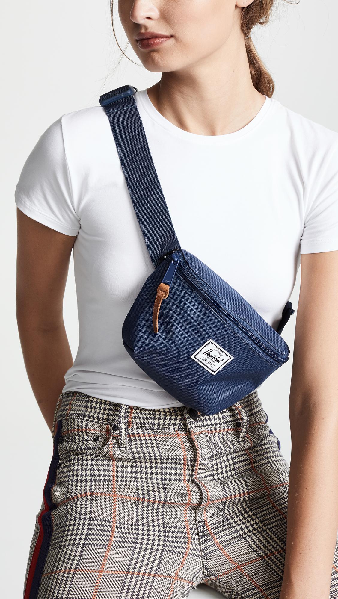 Herschel Supply Co. Leather Fourteen Fanny Pack in Navy (Blue) Lyst