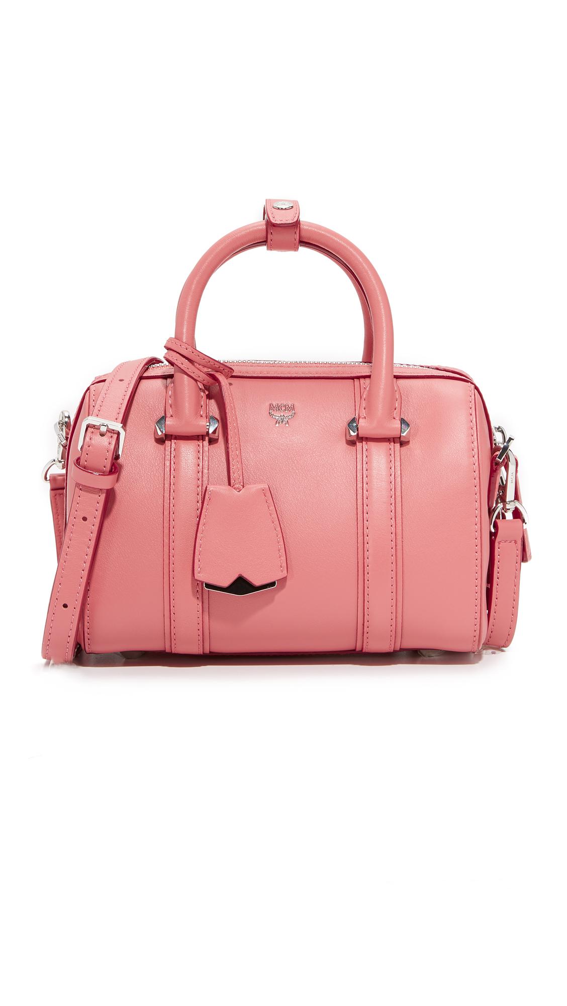 MCM Princess Lion Boston Bag - Pink Handle Bags, Handbags