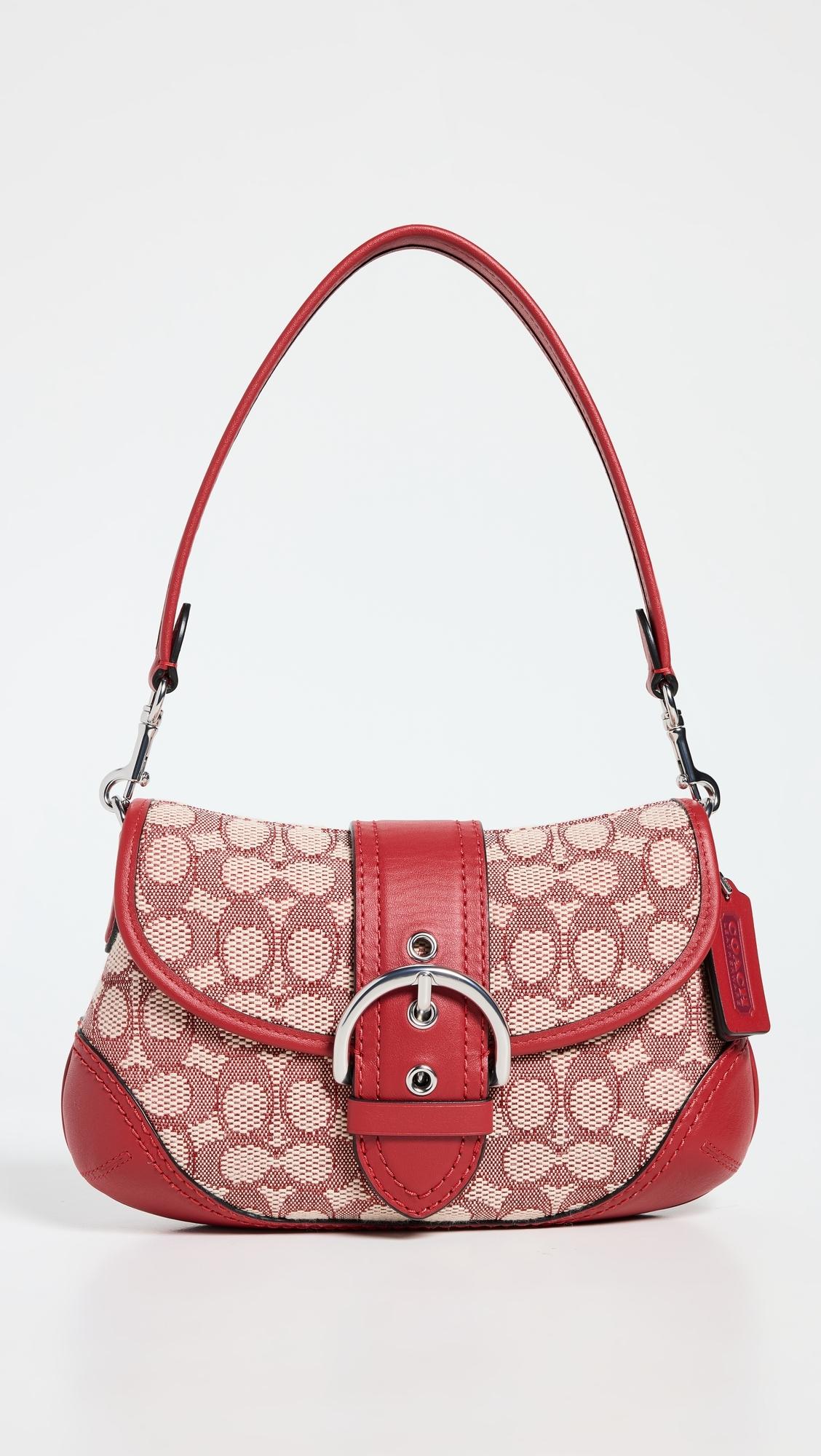 バッグ Coach Soho RED Signature Shoulder Bag COACH The Originals Signature Jacquard Soho Bag in Red | Lyst