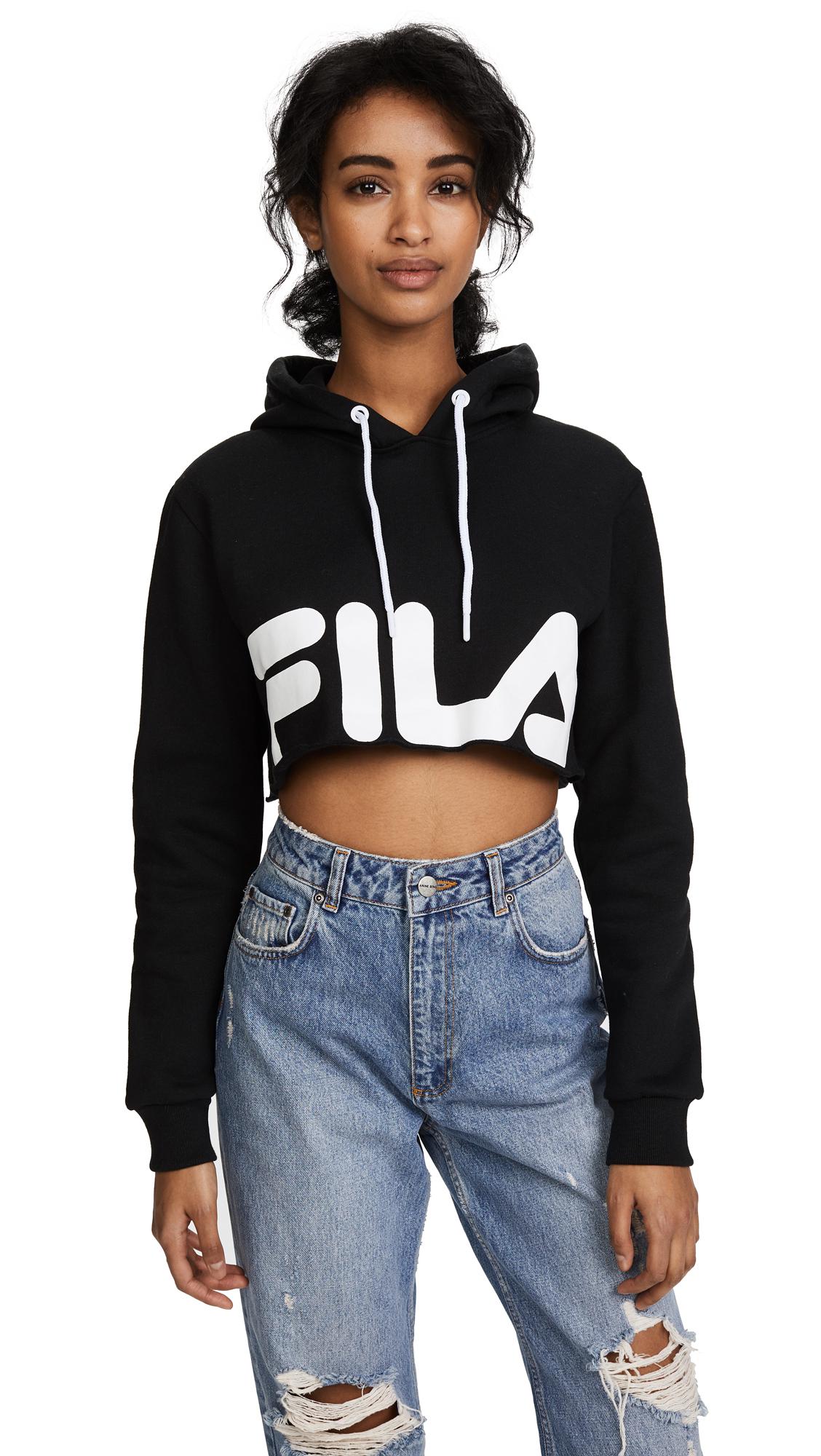 Fila Fleece Pam Hoodie in Black/White (Black) - Lyst