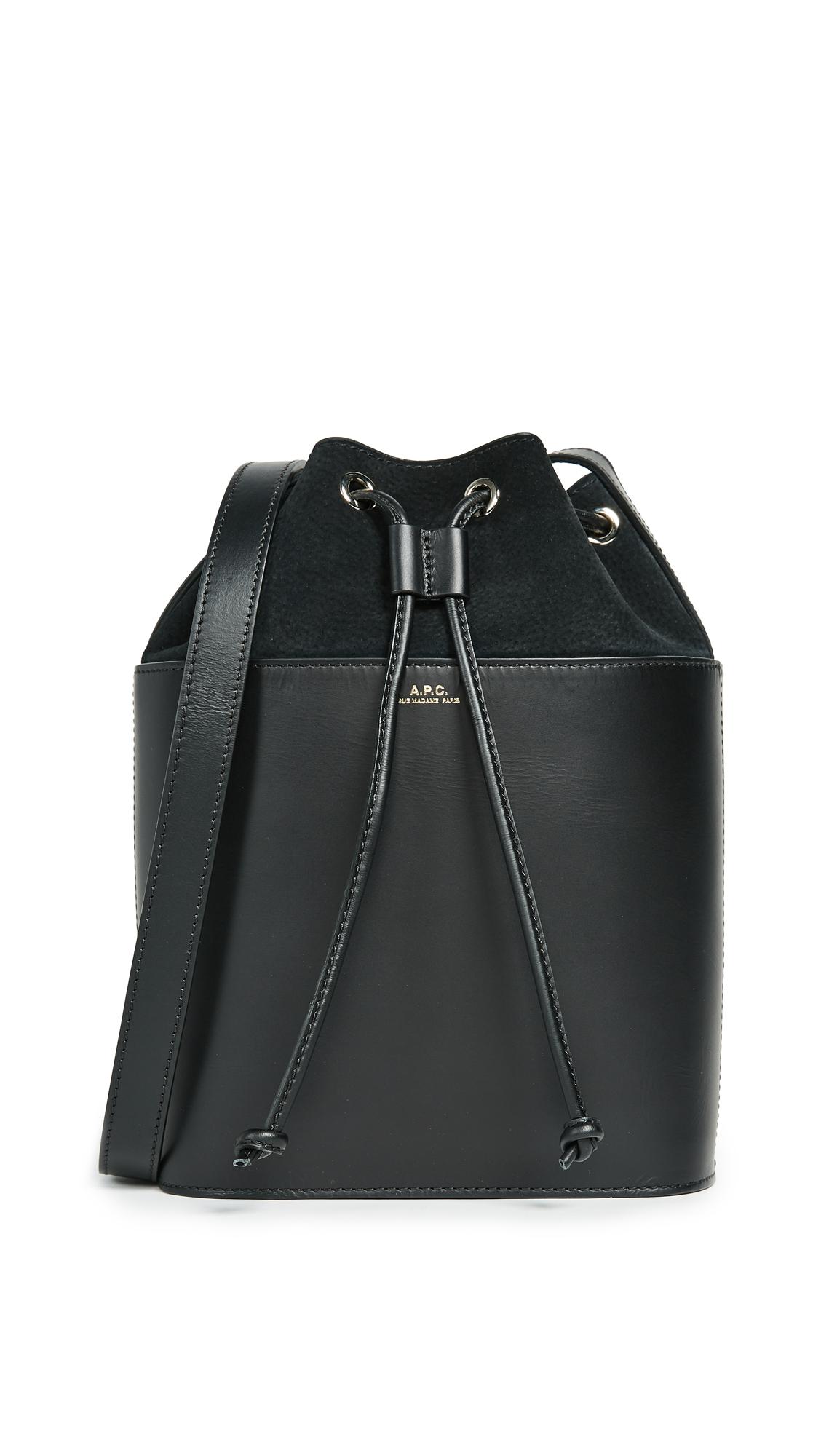 A.P.C. Sac Clara Bucket Bag in Black Lyst