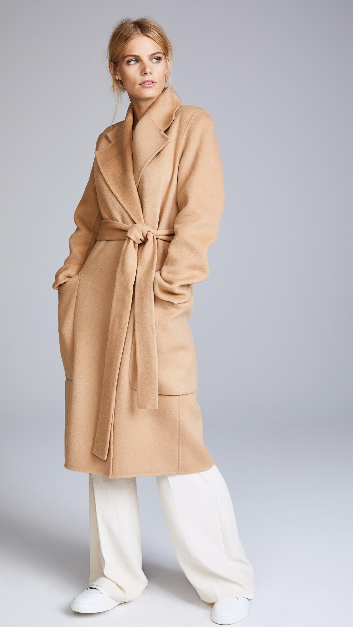 Acne Studios Wool Carice Double Trench Coat in Camel (Natural) | Lyst
