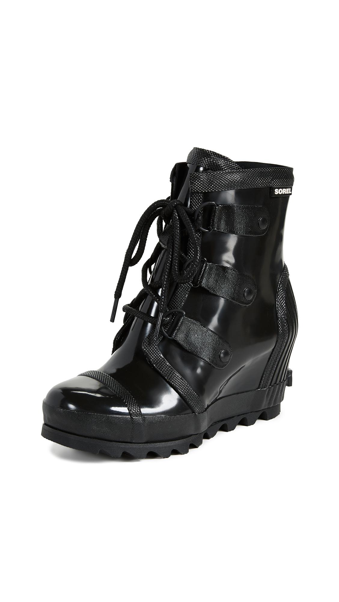 sorel sandy wedge black