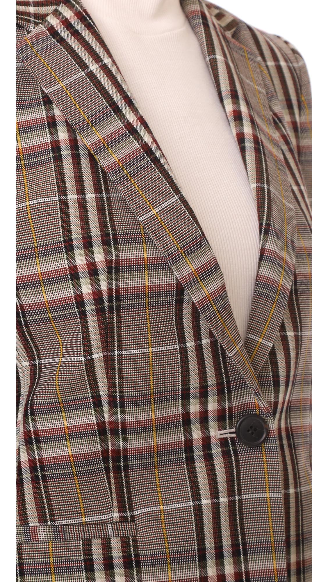 theory plaid power jacket