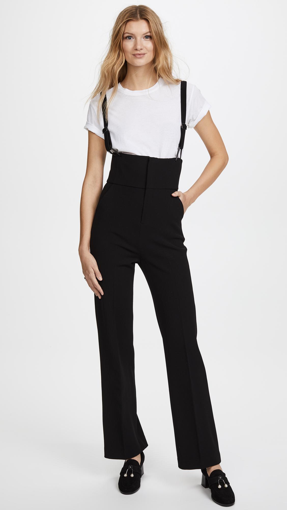 FRAME Overall Trousers in Black | Lyst