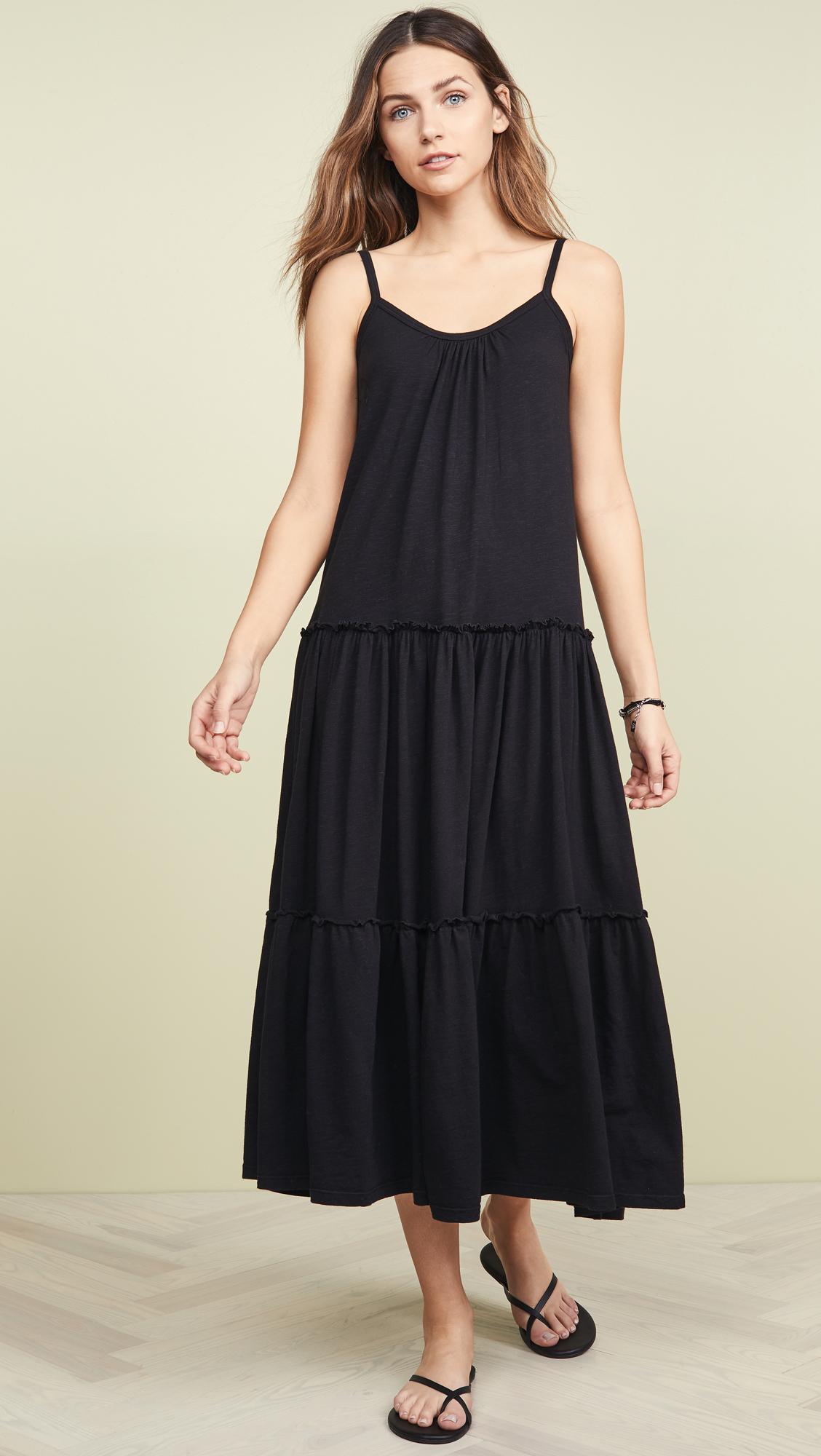 tiered maxi gown