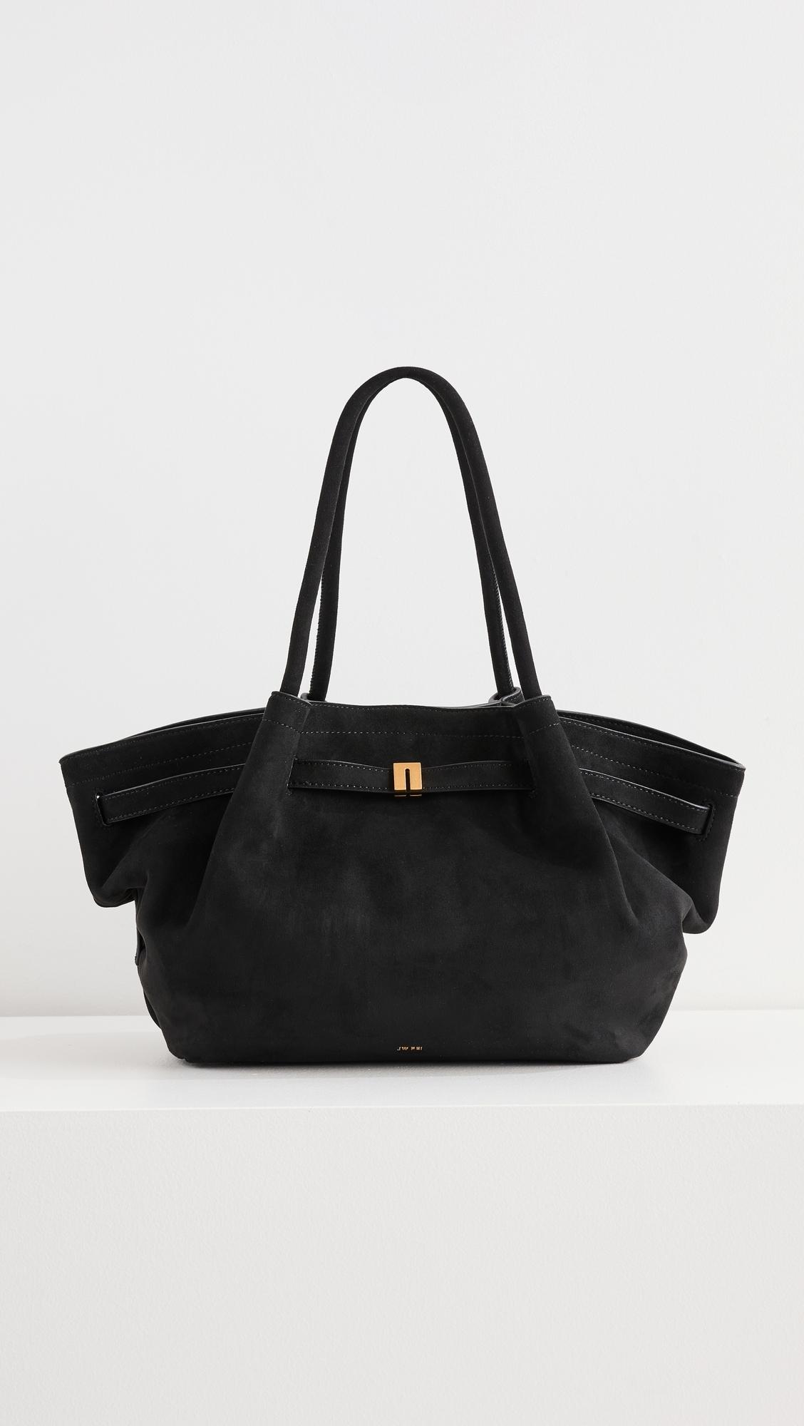JW PEI Hana Medium Faux Suede Tote Bag in Black Lyst
