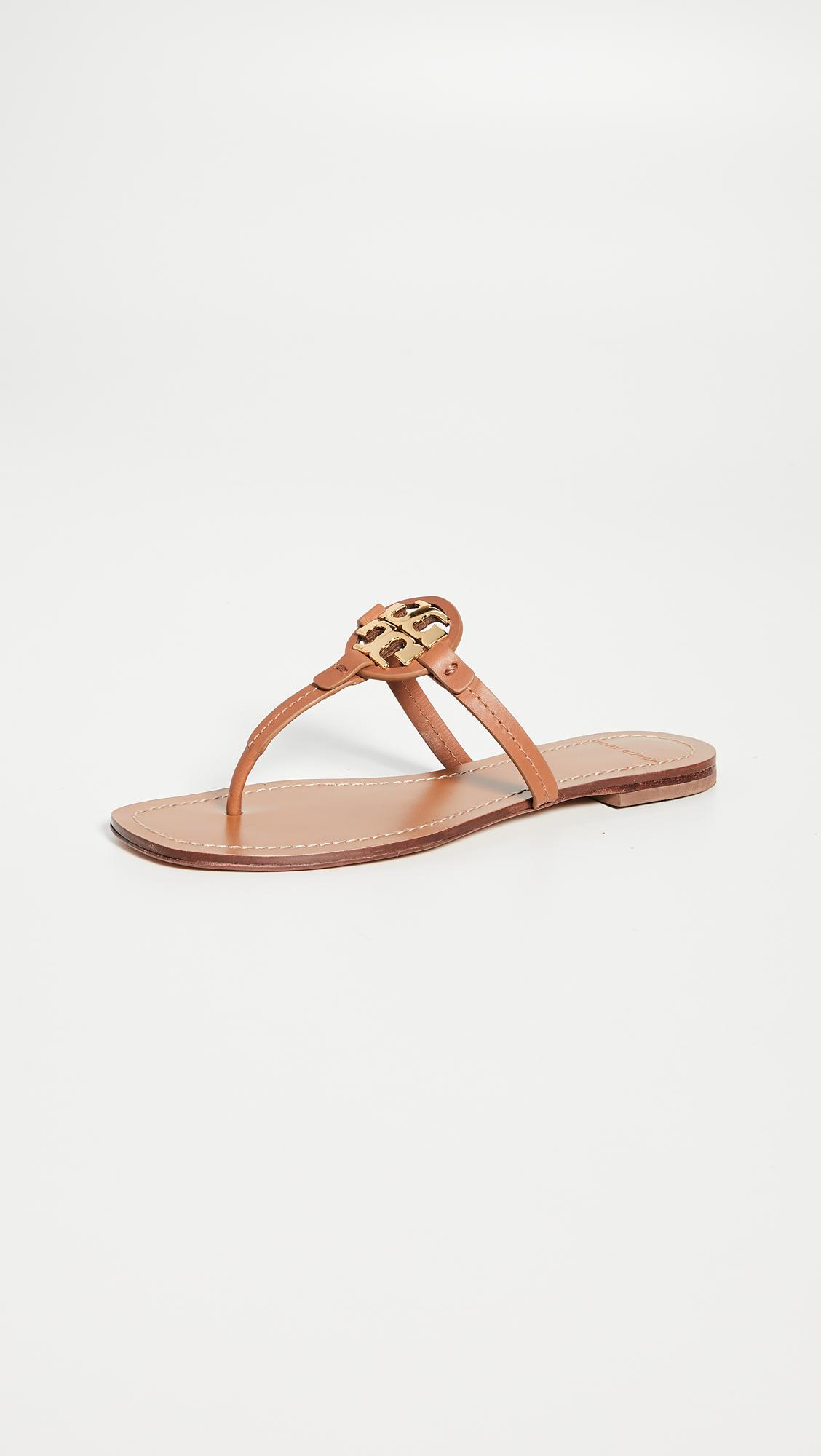 Tory Burch Mini Miller Leather Thong Sandals - Lyst