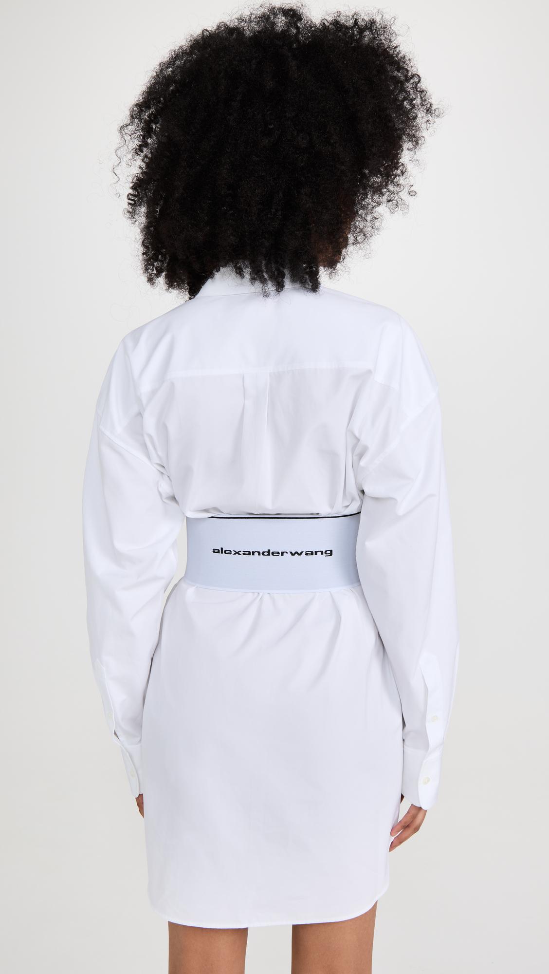 Logo Elastic Shirt Dress 