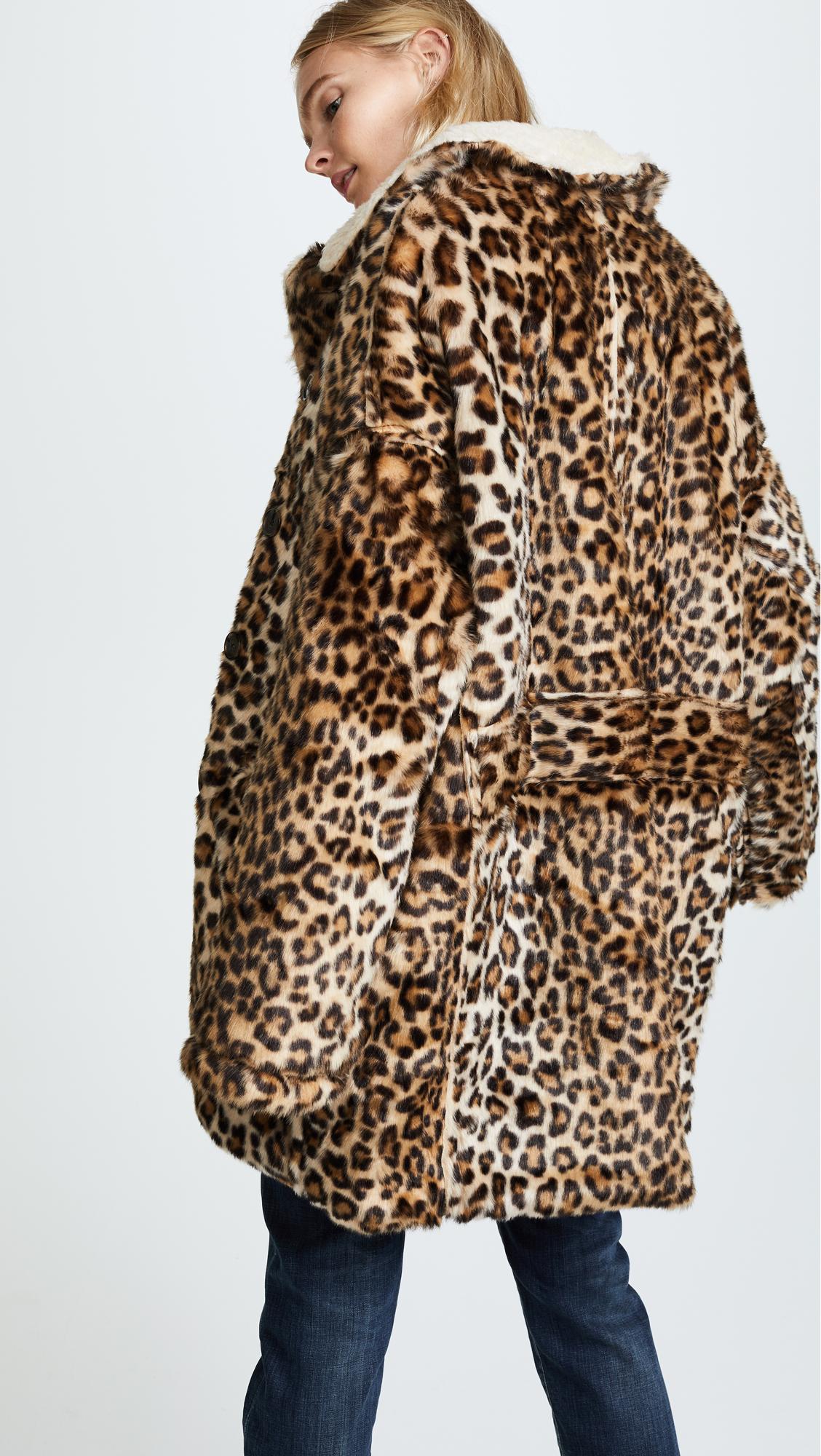 r13 leopard coat