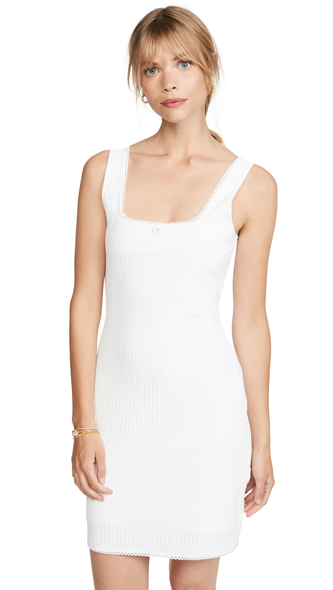 Solid & Striped Synthetic Lettuce Edge Dress in White Lyst