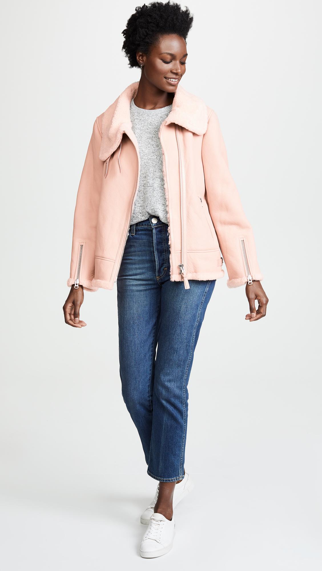 mackage minna shearling jacket