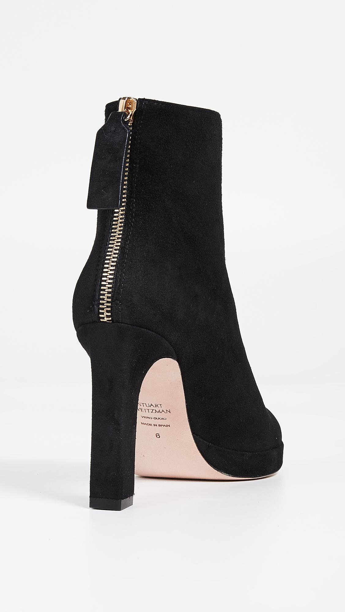 stuart weitzman delphine platform suede ankle boots