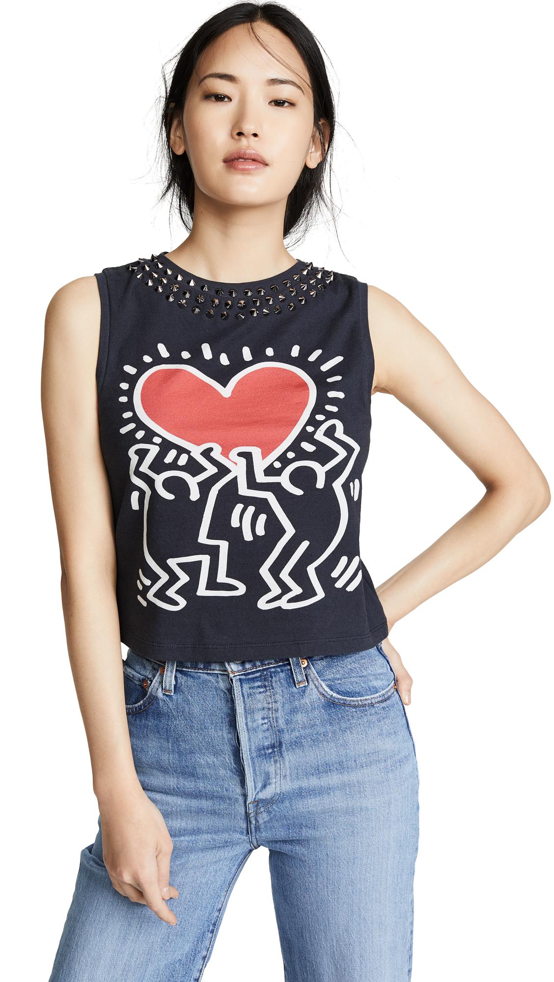 Alice + Olivia Cotton Keith Haring X Ao Cicely Tee in Blue | Lyst
