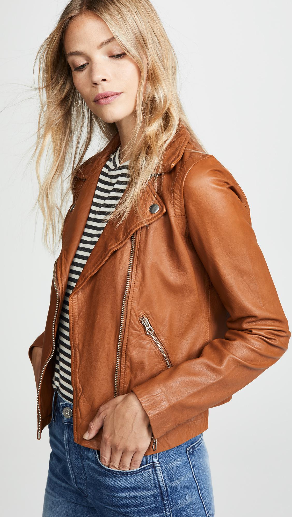 madewell washed leather jacket