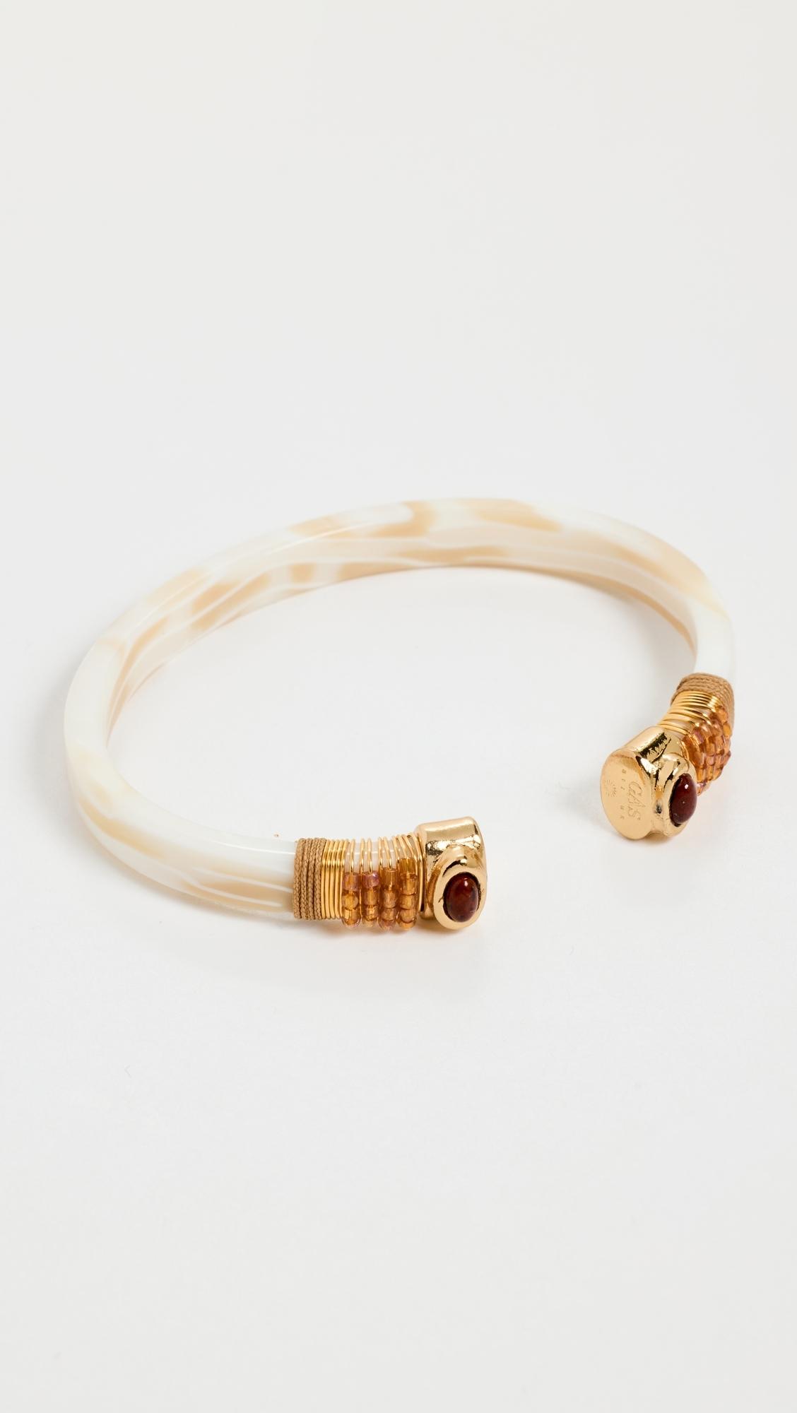 Bracelet GAS Bijoux Fantaisie En Métal - Motifs Relief Articulé - Longueur 27.5 Cm - Argenté - Occasion