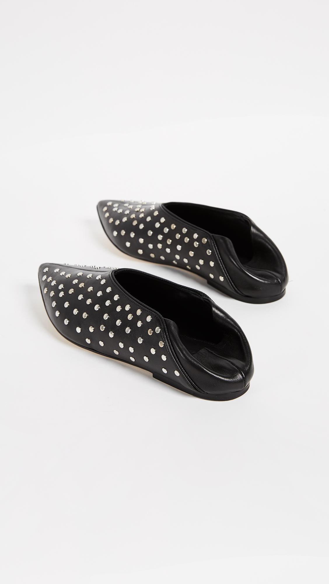 pointed studded flats