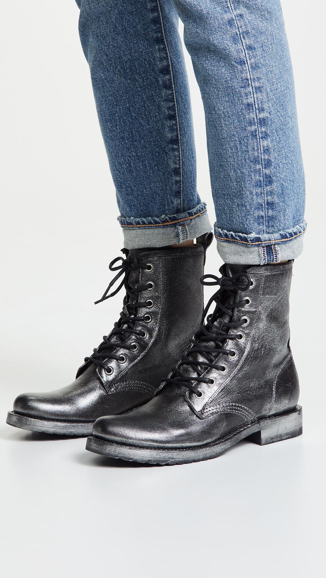 frye women's veronica combat boots
