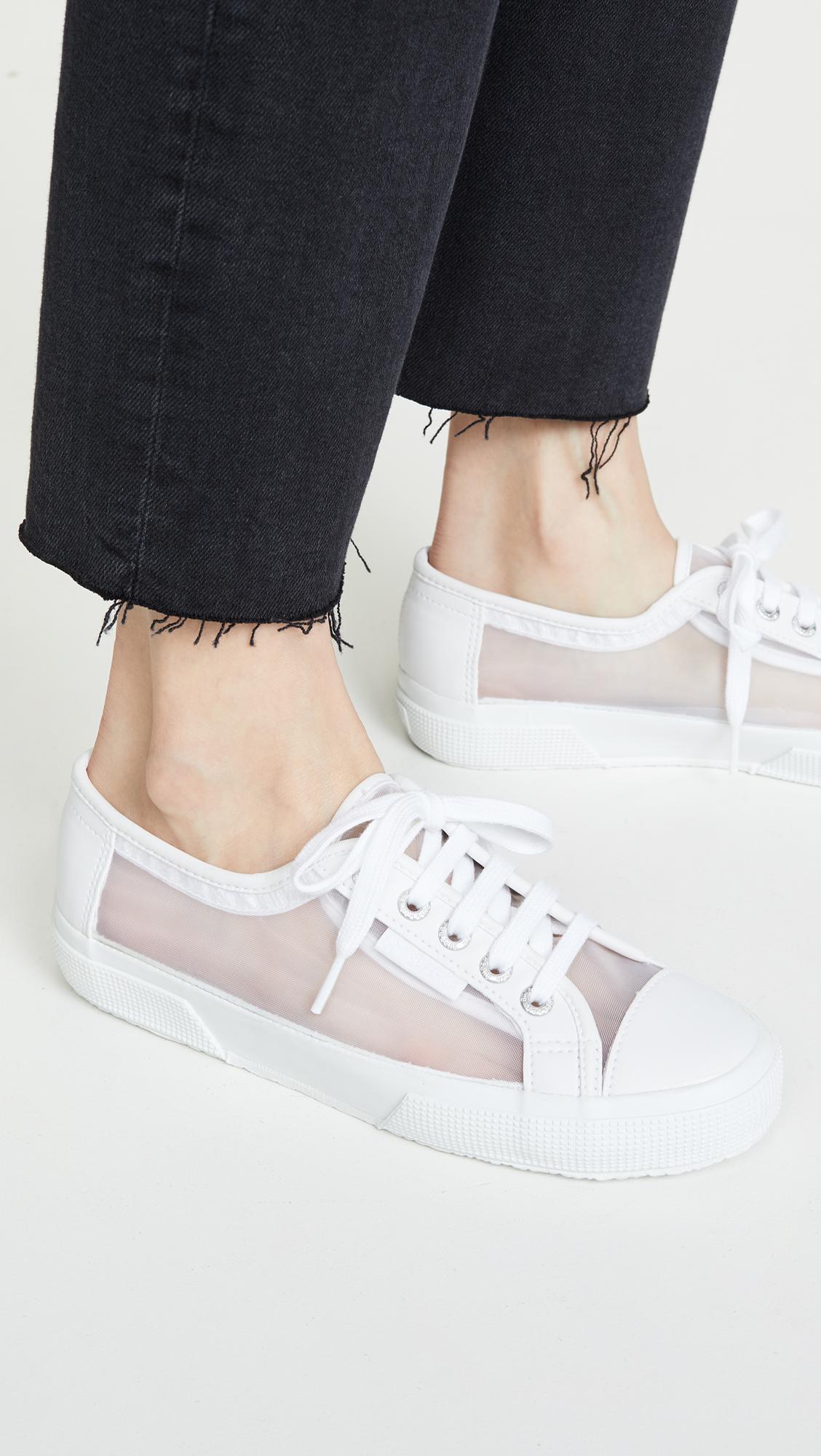 Superga 2750 Mesh Sneakers in White | Lyst