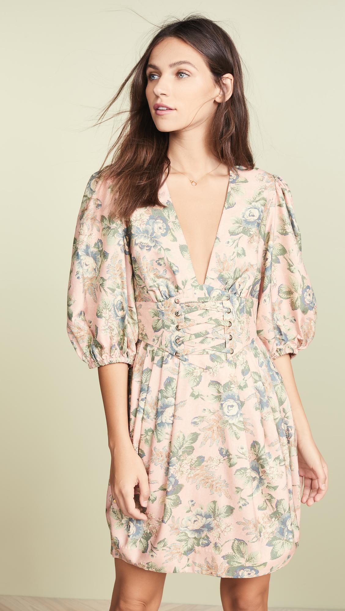zimmermann tempest lace up dress