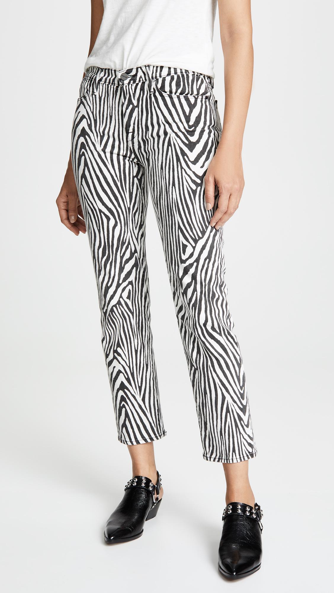 FRAME Denim Le High Straight Zebra 