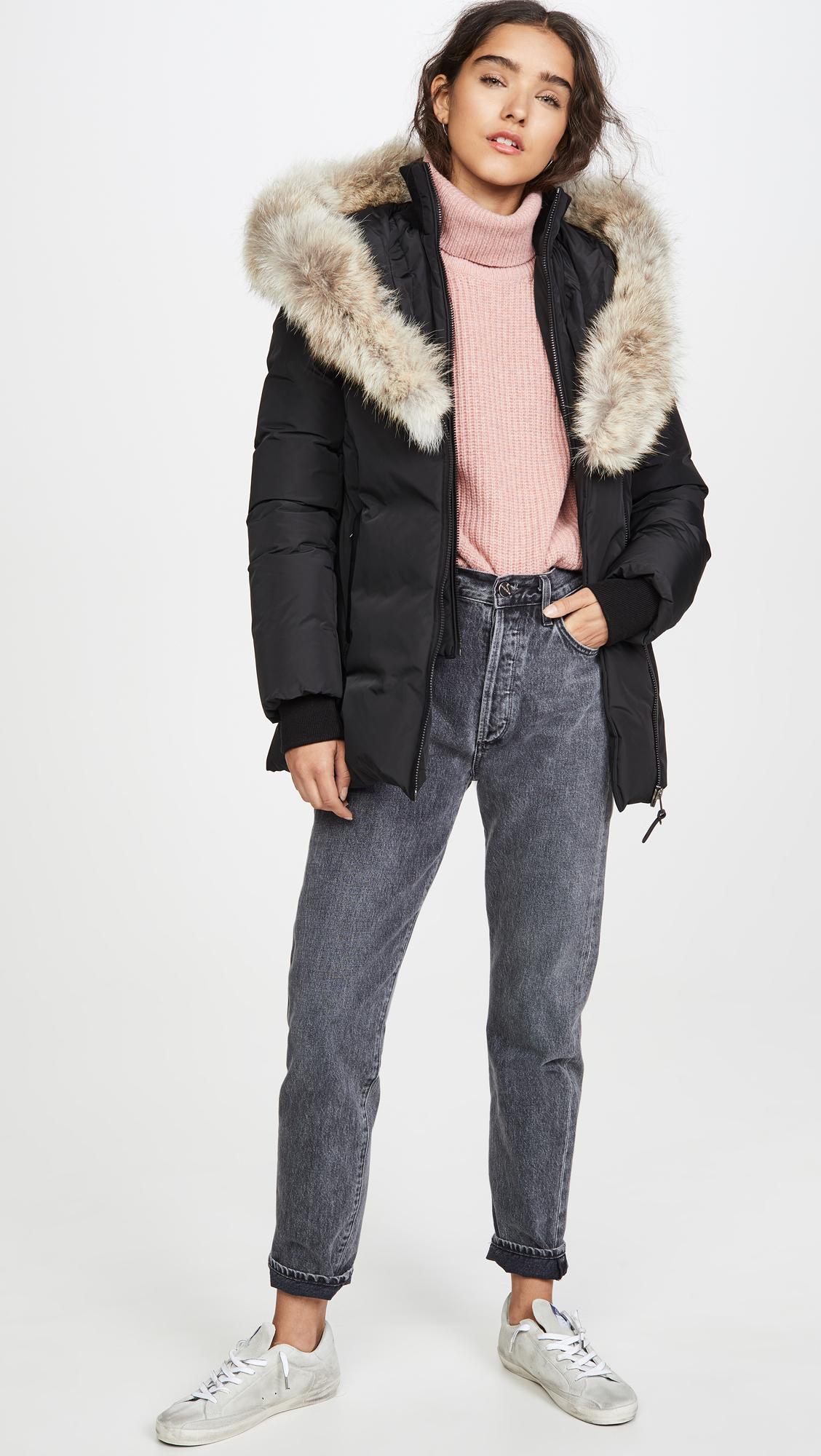 mackage adali coat black