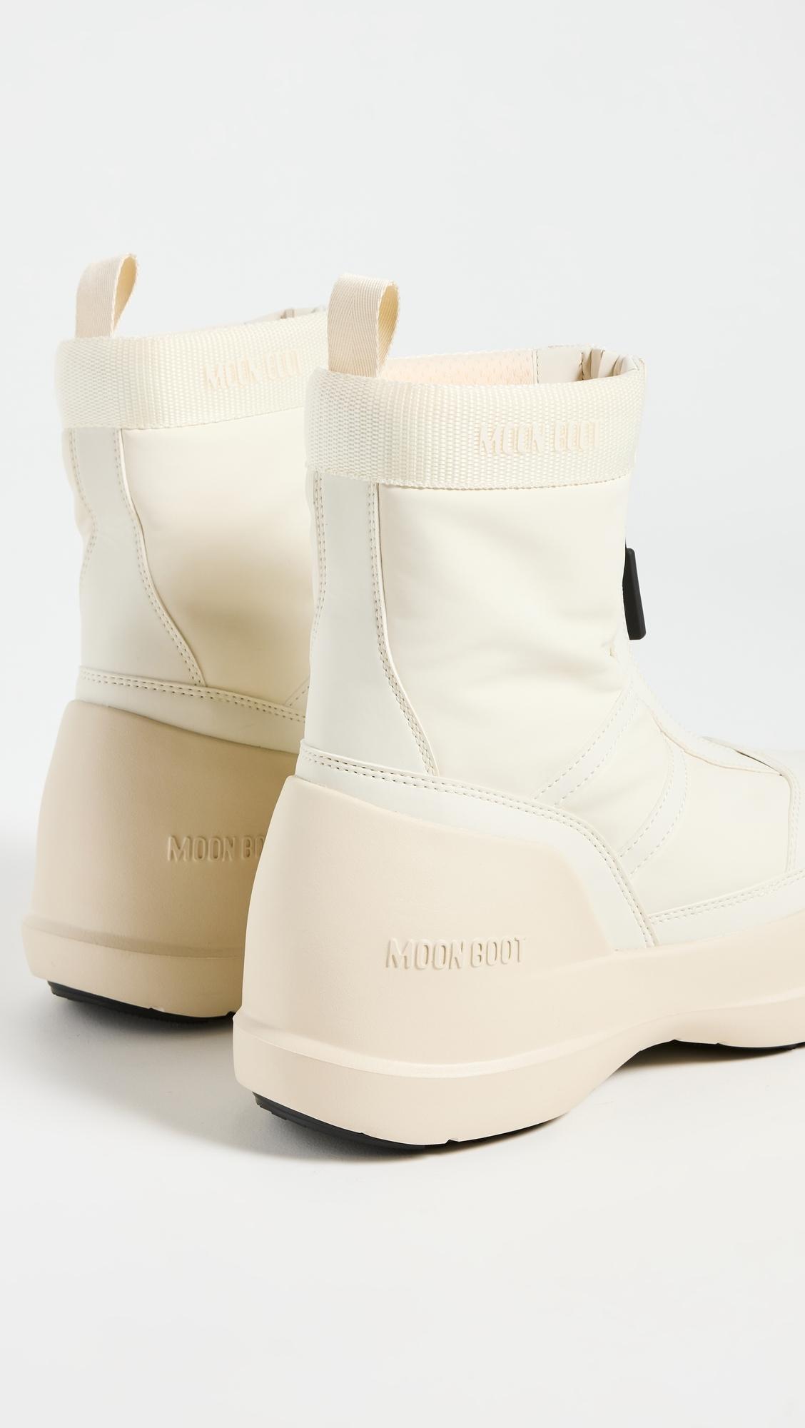 Moon Boot Luna Zip Boots in White | Lyst