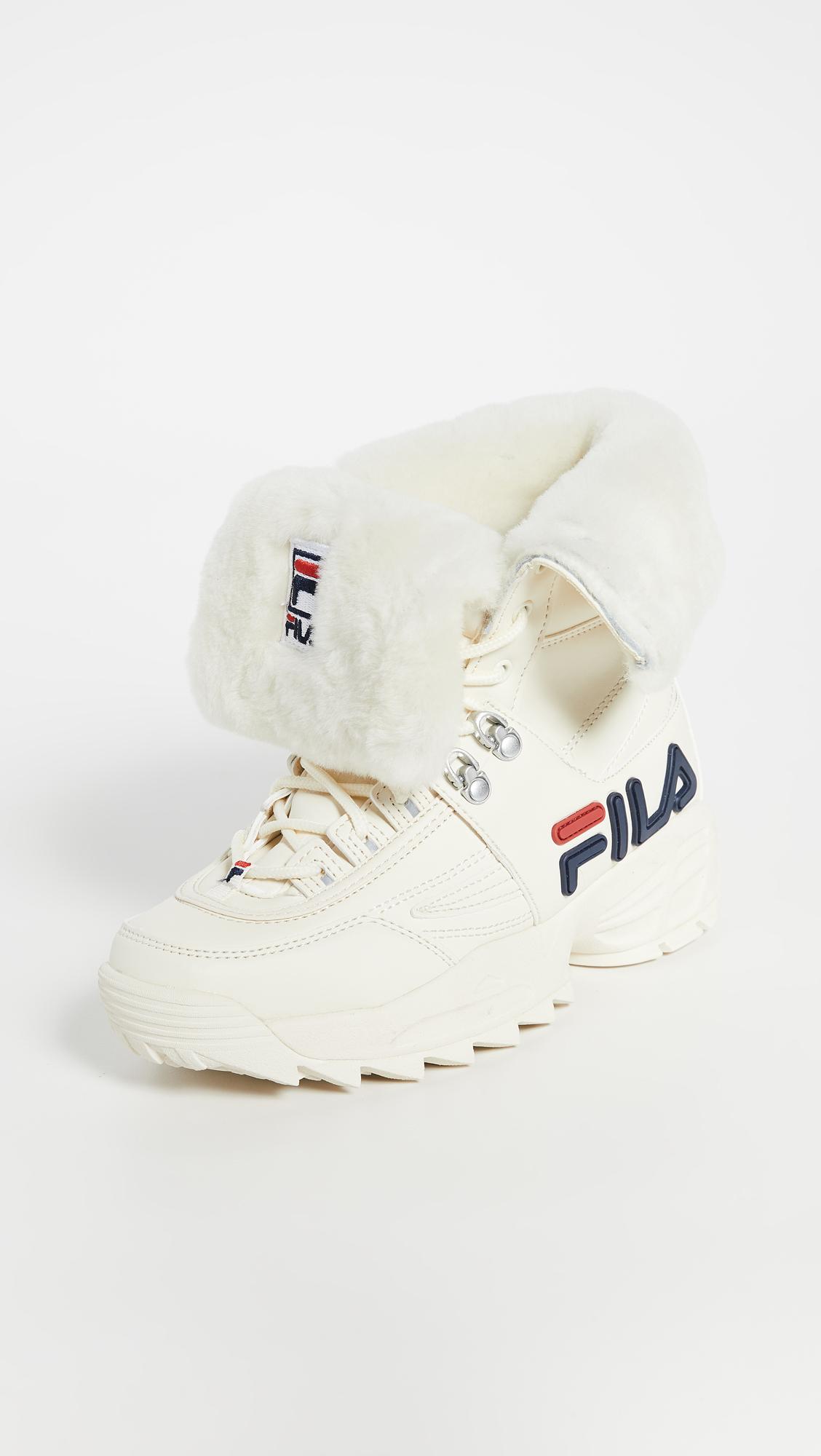 fila boots white