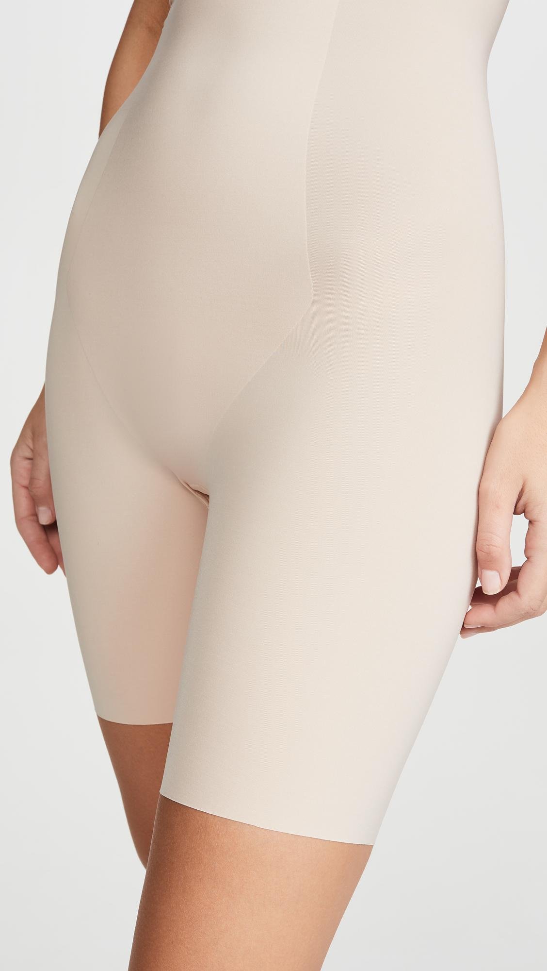 Spanx Thinstincts High Waisted Mid-thigh Shorts in Natural | Lyst