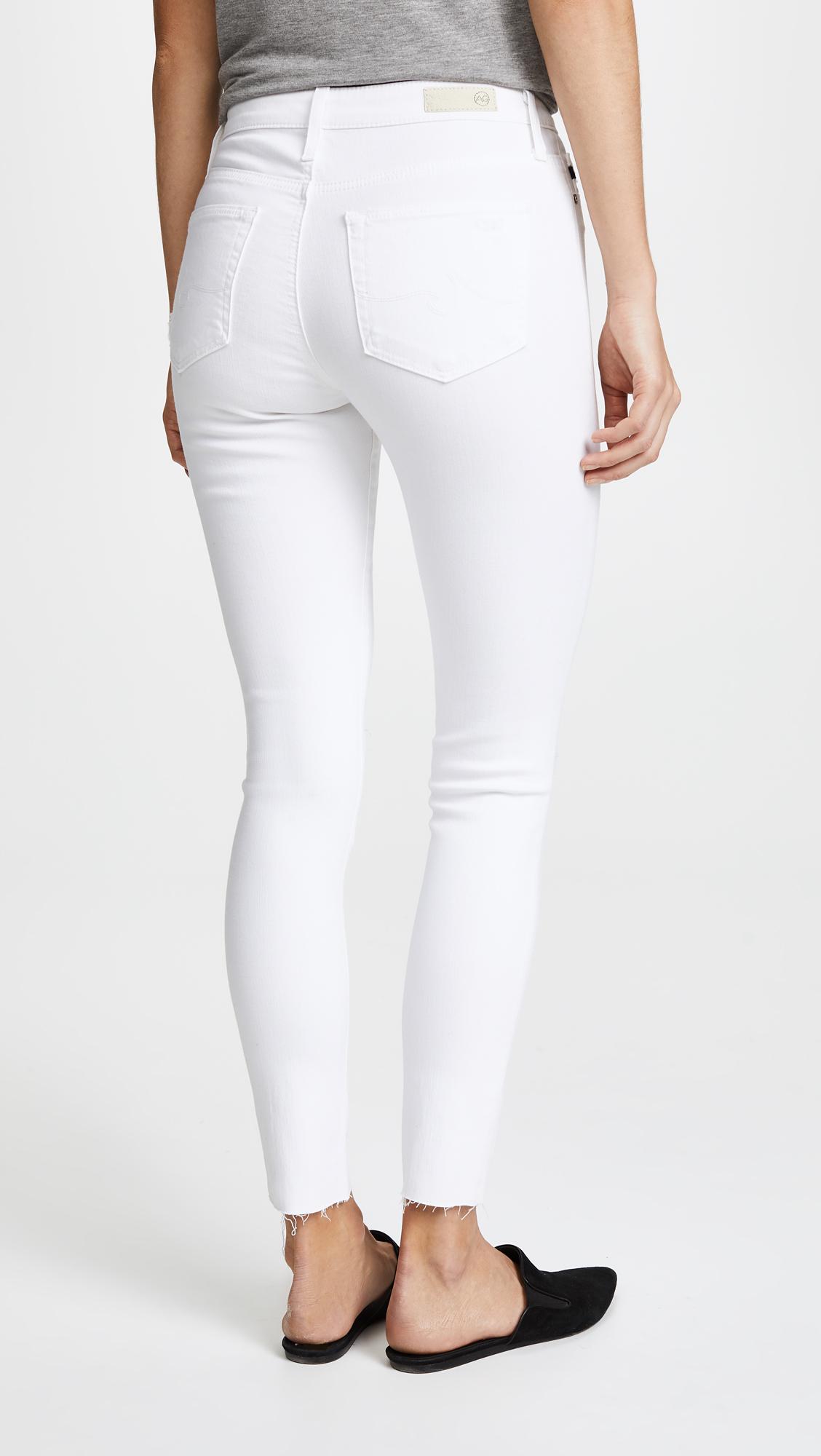 ag white skinny jeans