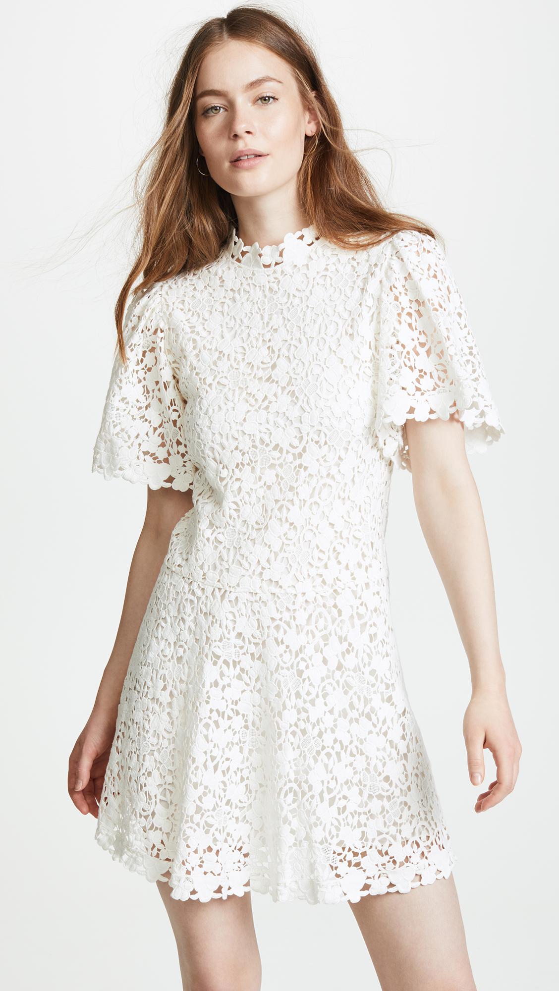 rebecca taylor white lace dress