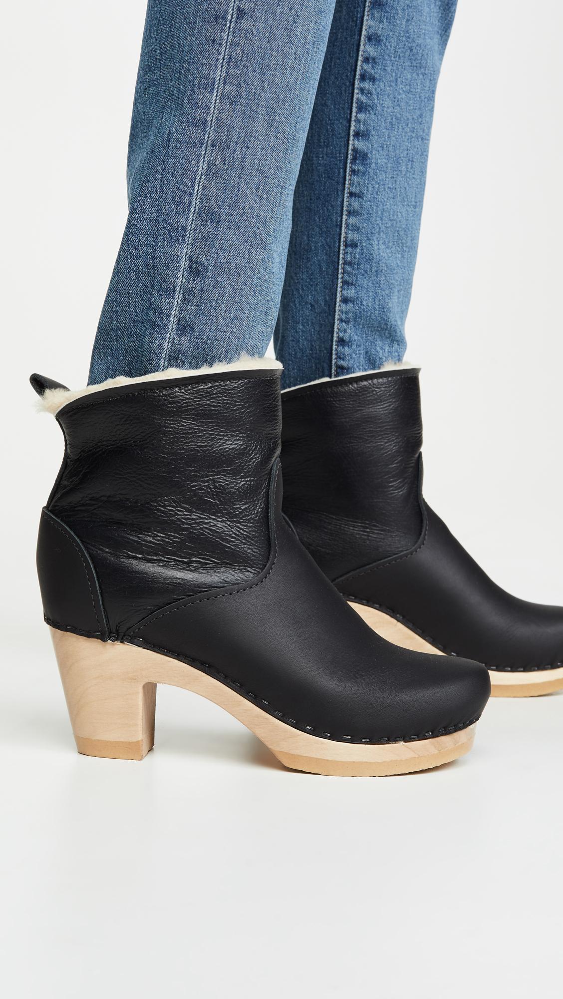 pull on shearling boots