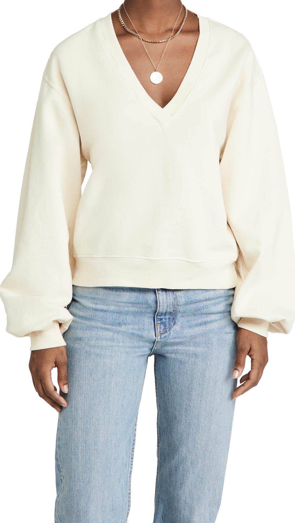Agolde v neck balloon sleeve sweatshirt new arrivals