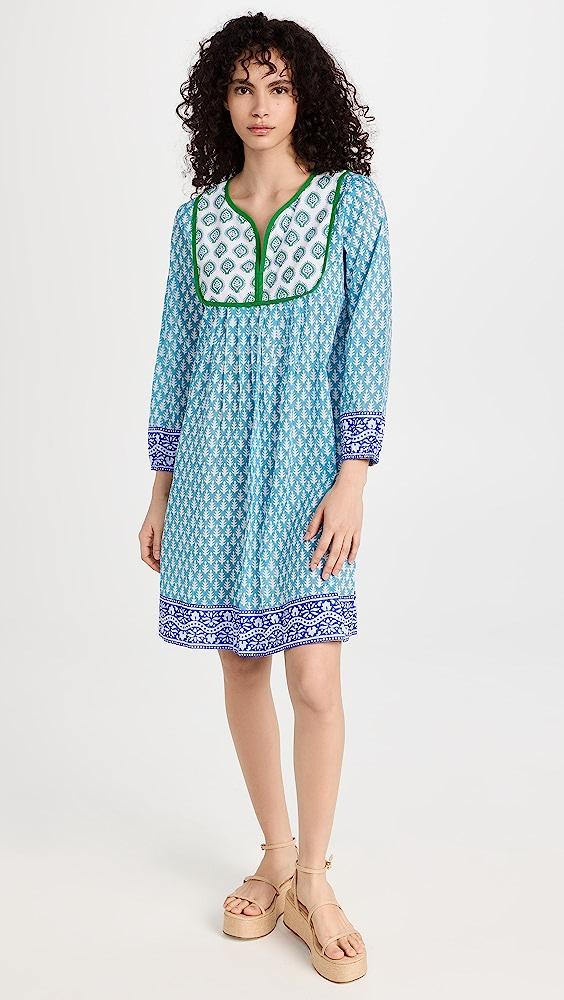 SZ Blockprints Jaipur Dress In Cornflower Blue | Lyst Canada