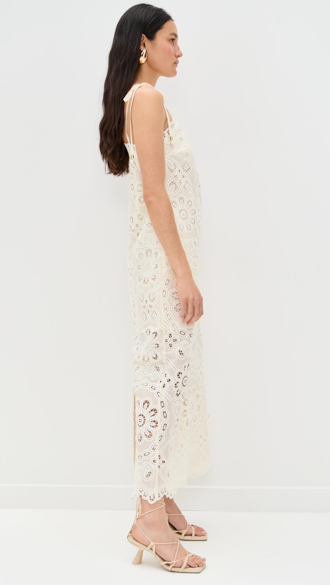zimmermann rhiannon embroidered dress Zimmermann Girls Rhiannon Tie Front Dress in Red 10 Yrs main image 0