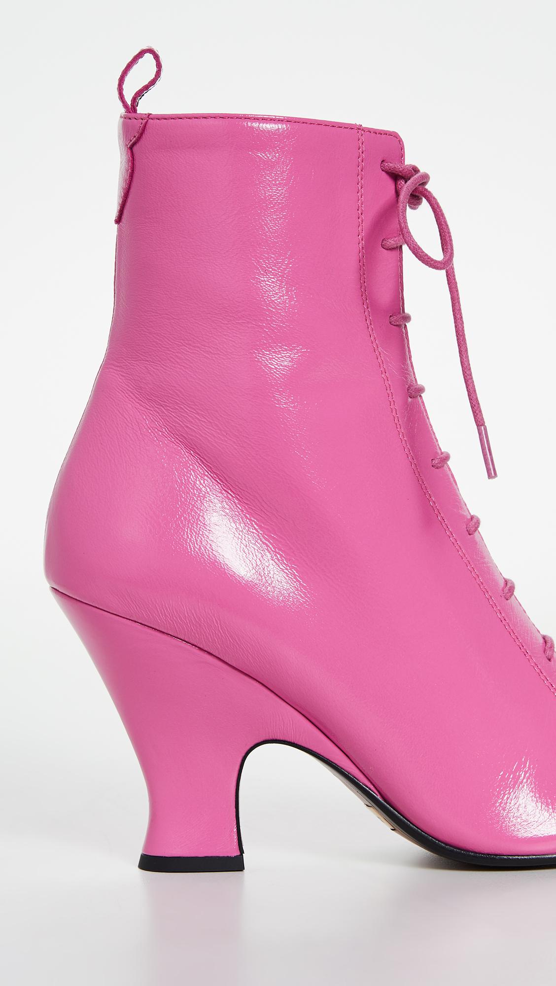 Marc Jacobs Leather The Victorian Boots in Hot Pink (Pink) Lyst