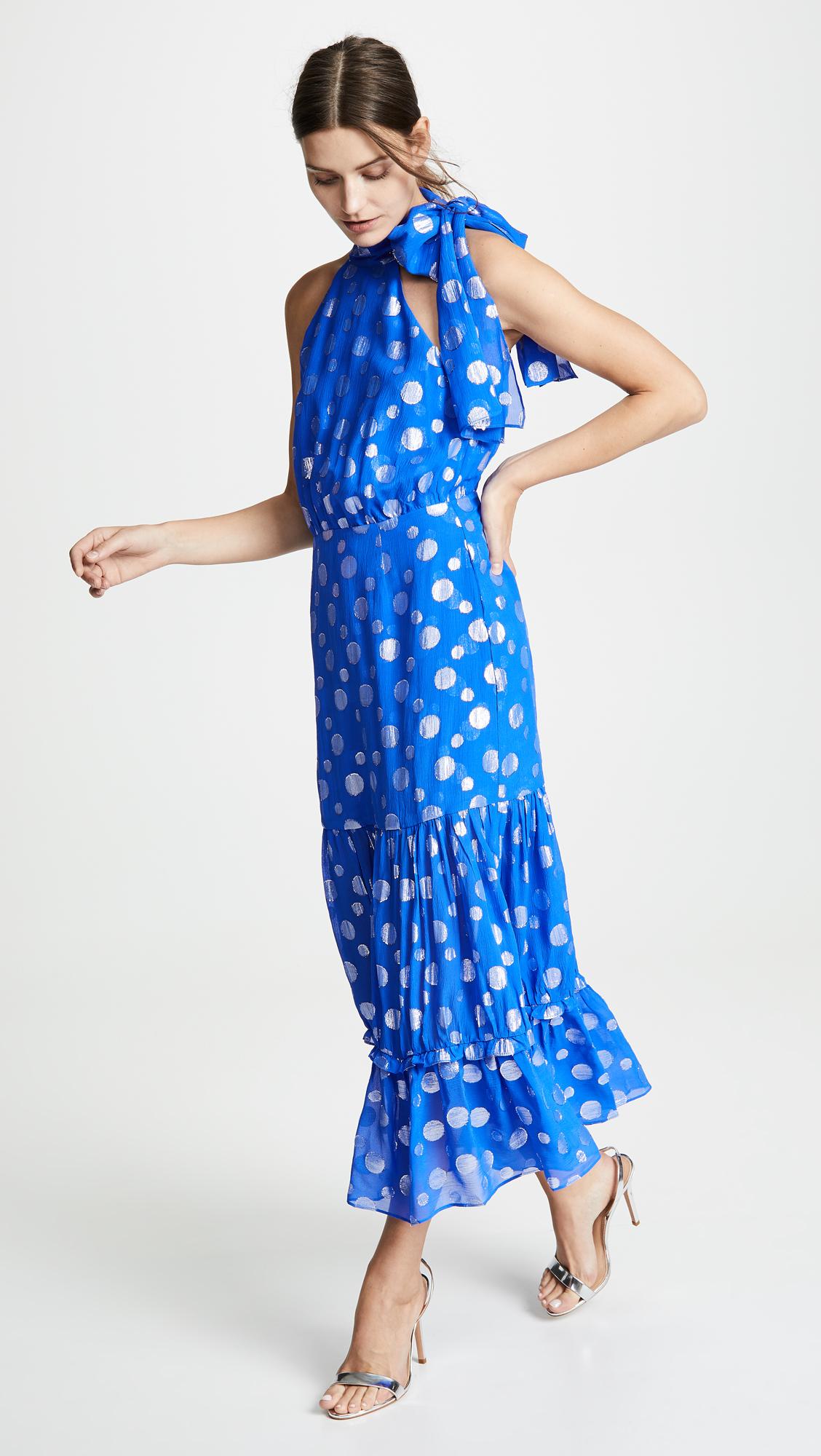 rixo eleanor lame spot dress