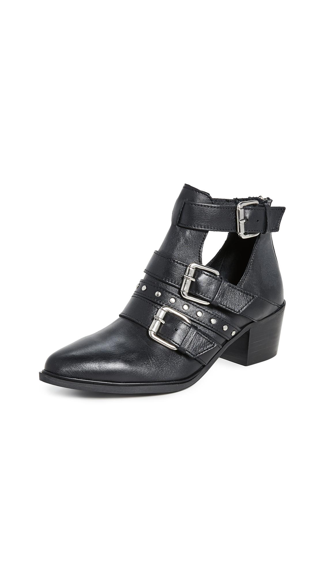 steve madden buckle booties