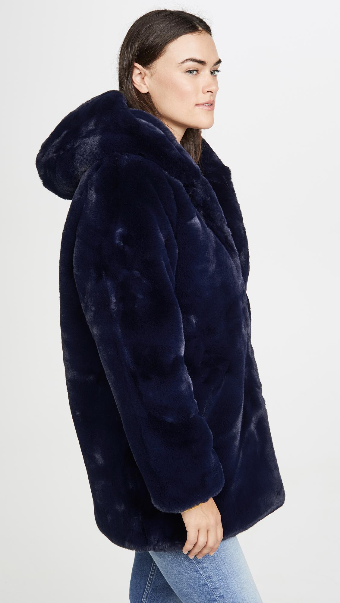 erotic substanță conservantă pastel  Apparis Marie Faux Fur Coat in Blue | Lyst