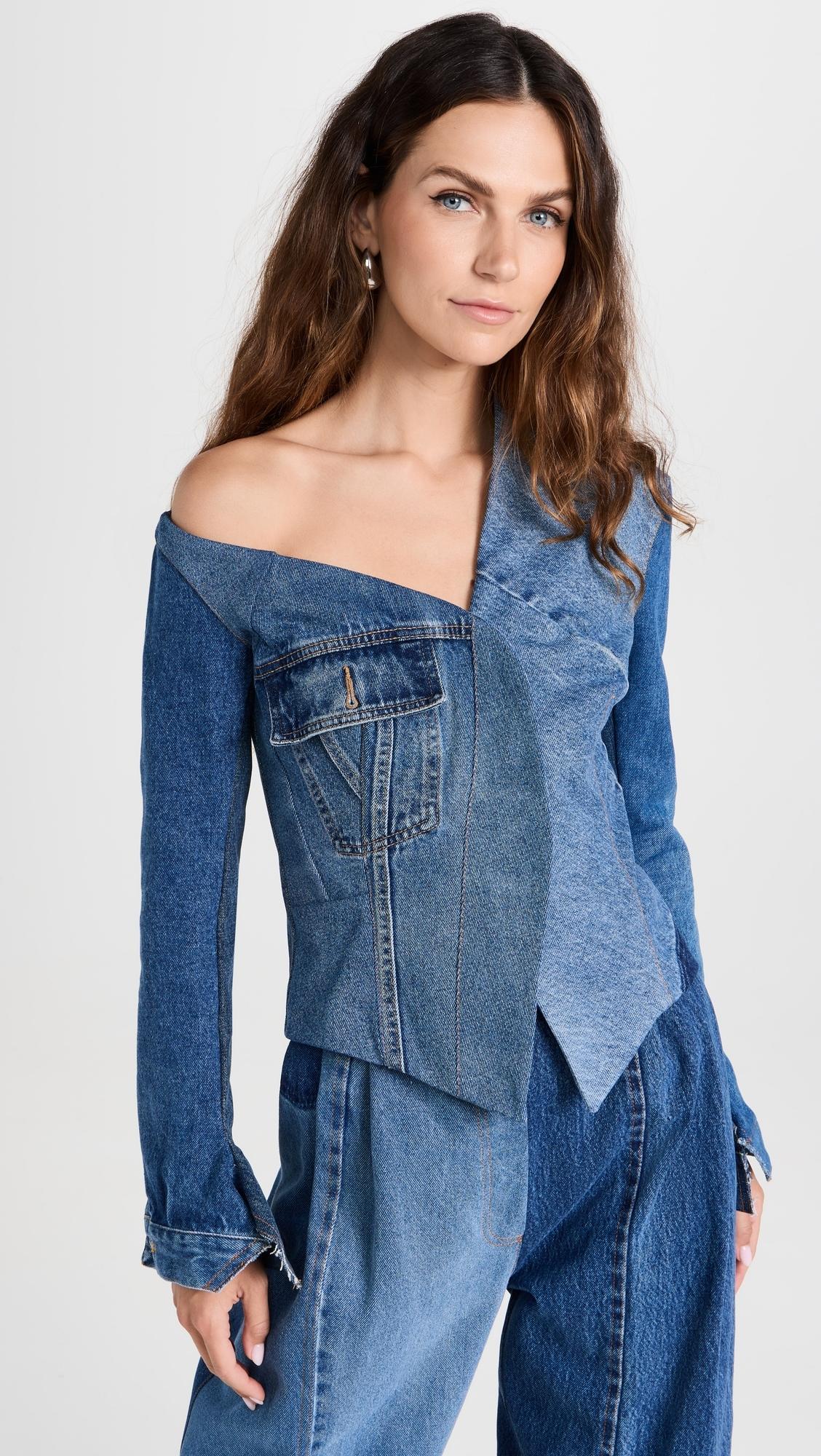 A.W.A.K.E. MODE A. W.a. K.e. Mode Upcycled Denim Off A.W.A.K.E. MODE A. W.a. K.e. Mode Upcycled Denim Off