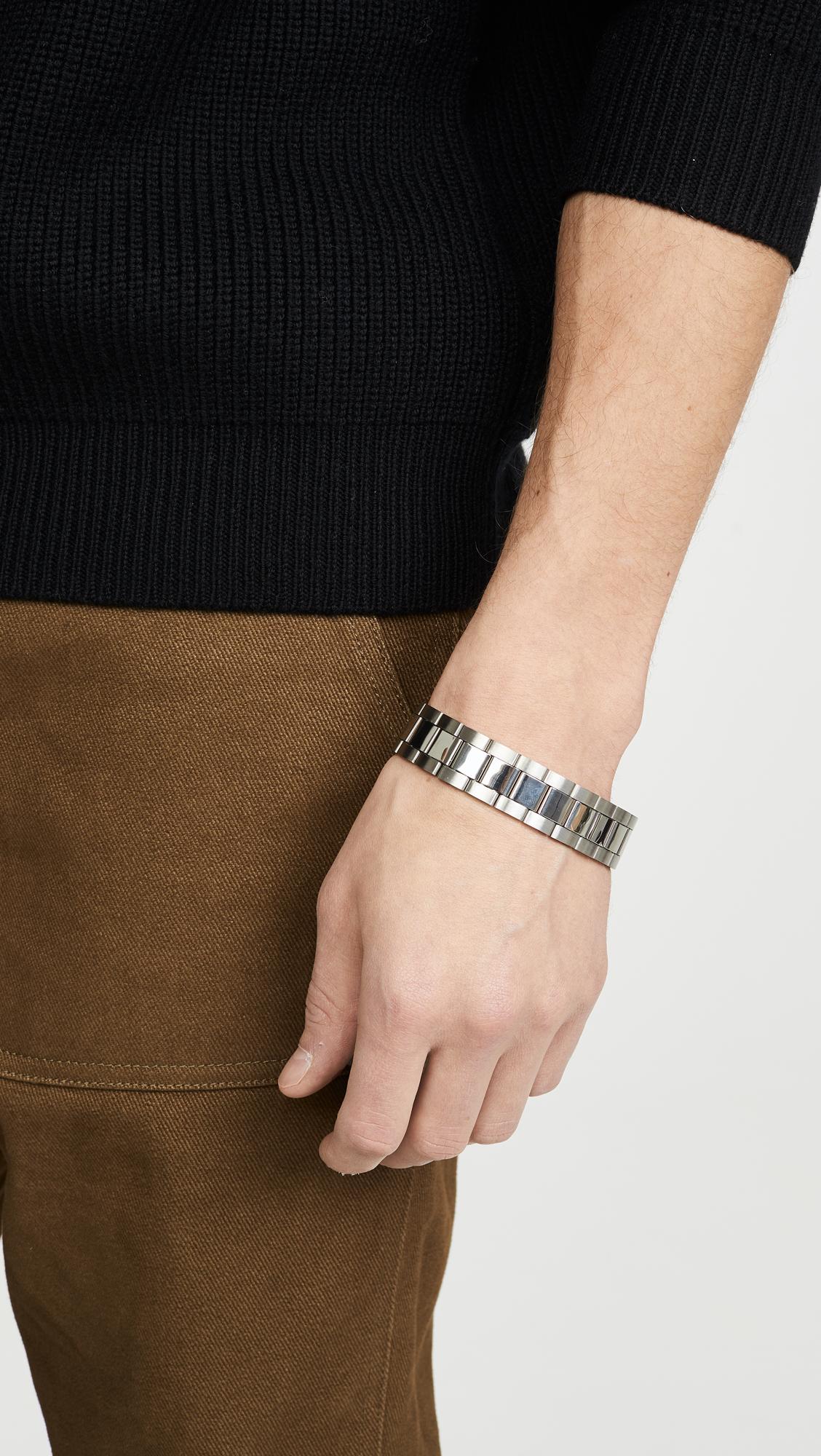 Maison Margiela Watch Strap Silver Bracelet in Metallic for Men | Lyst