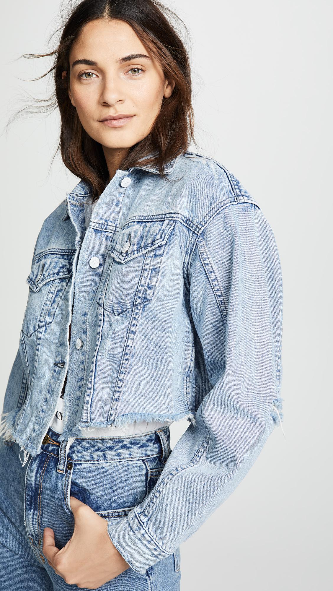 Ksubi Denim Daggerz Crop Jacket in Blue 
