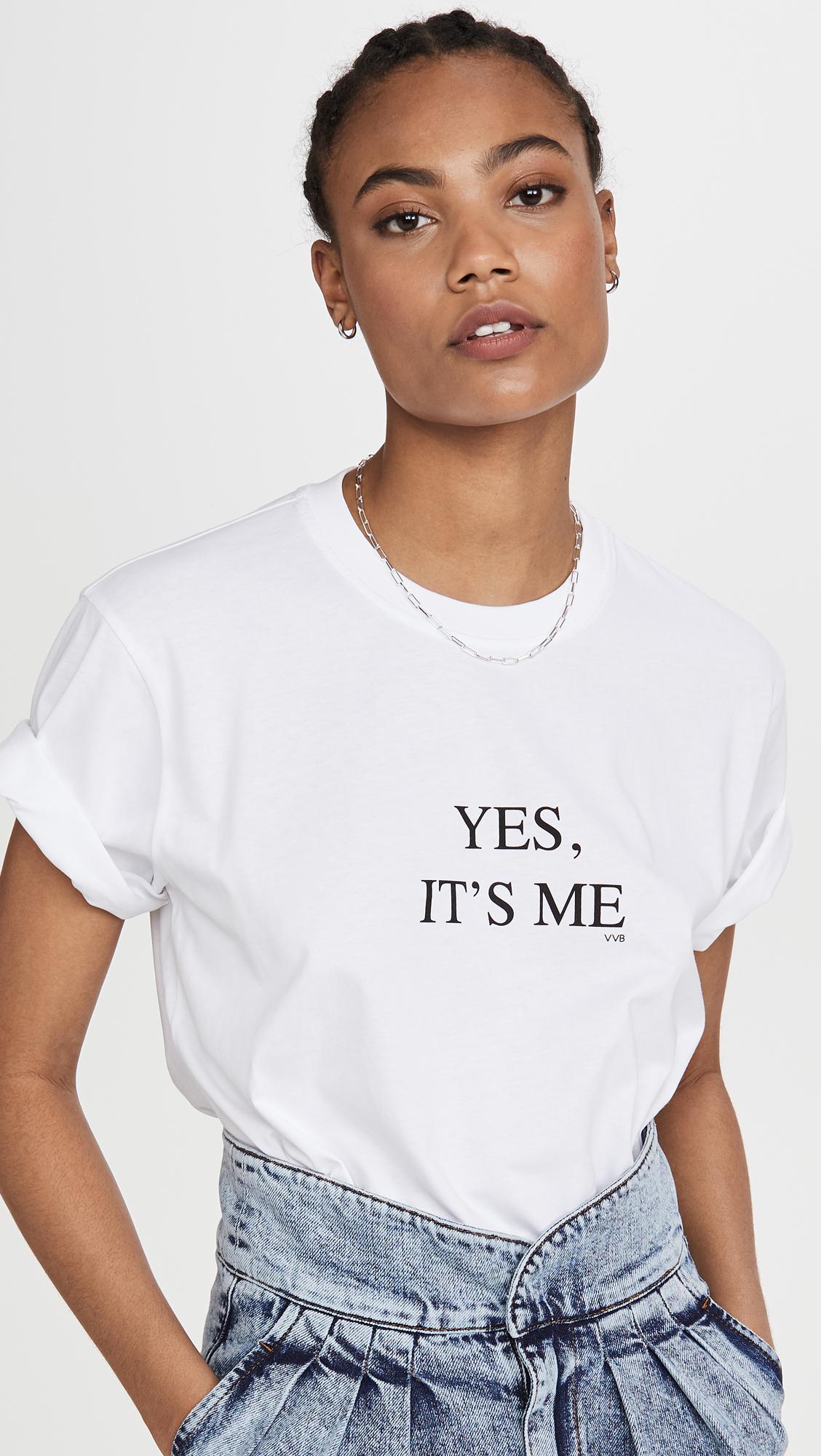 Victoria, Victoria Beckham Yes, It's Me Crew Neck T-shirt in White | Lyst  Canada