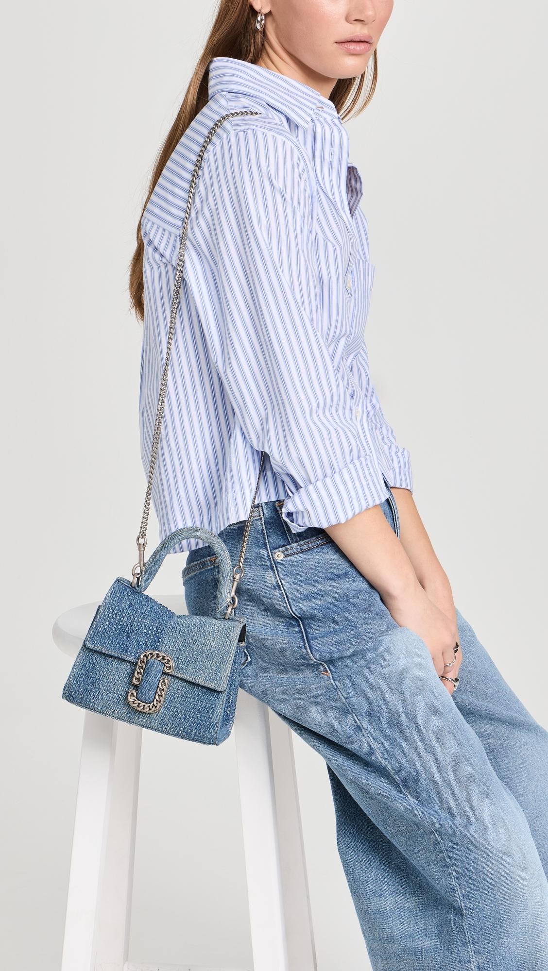 Marc Jacobs The Crystal Denim St. Marc Mini Top Handle in Blue Lyst