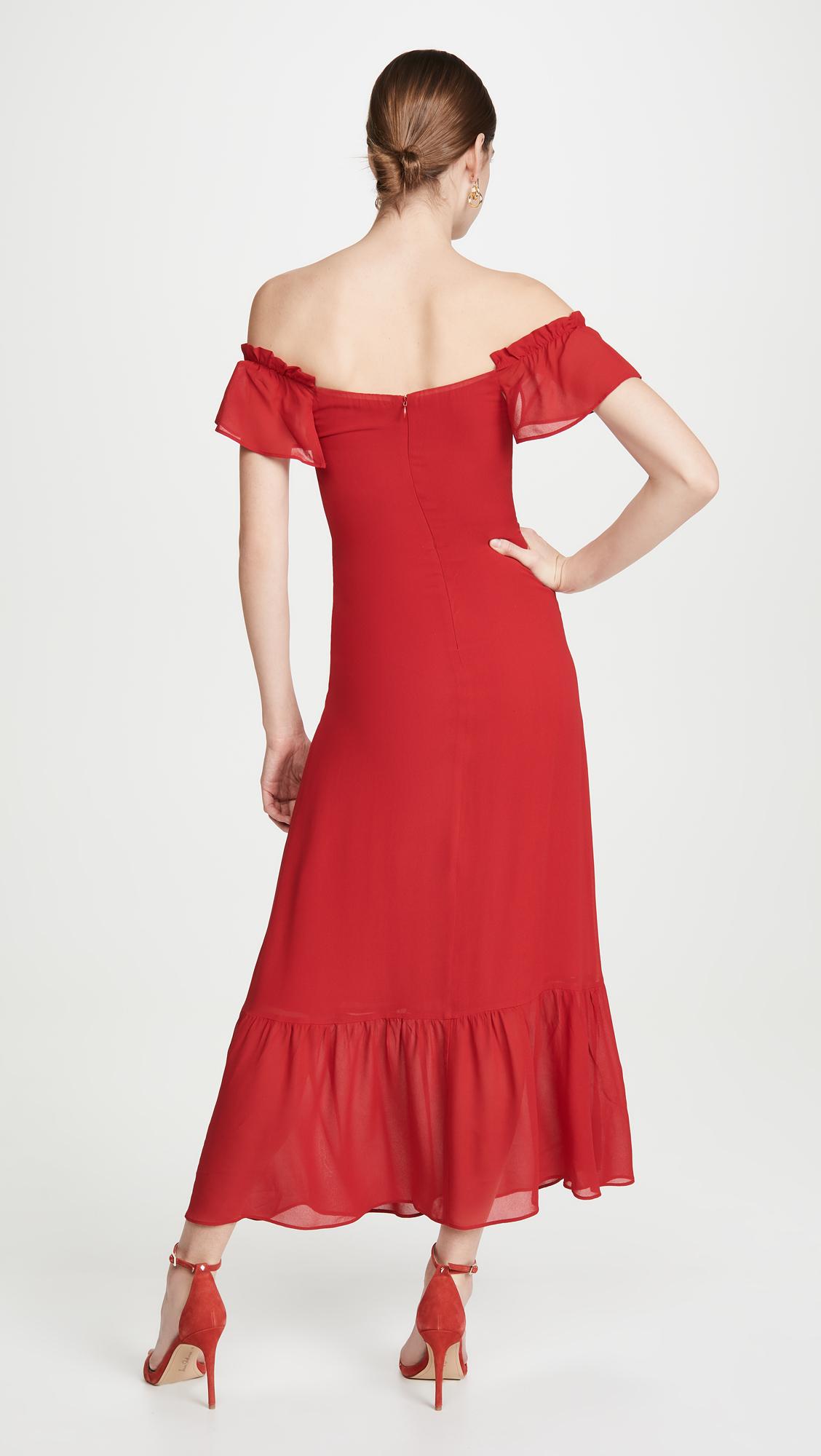 Reformation Synthetic Butterfly Dress in Cherry (Red) - Lyst