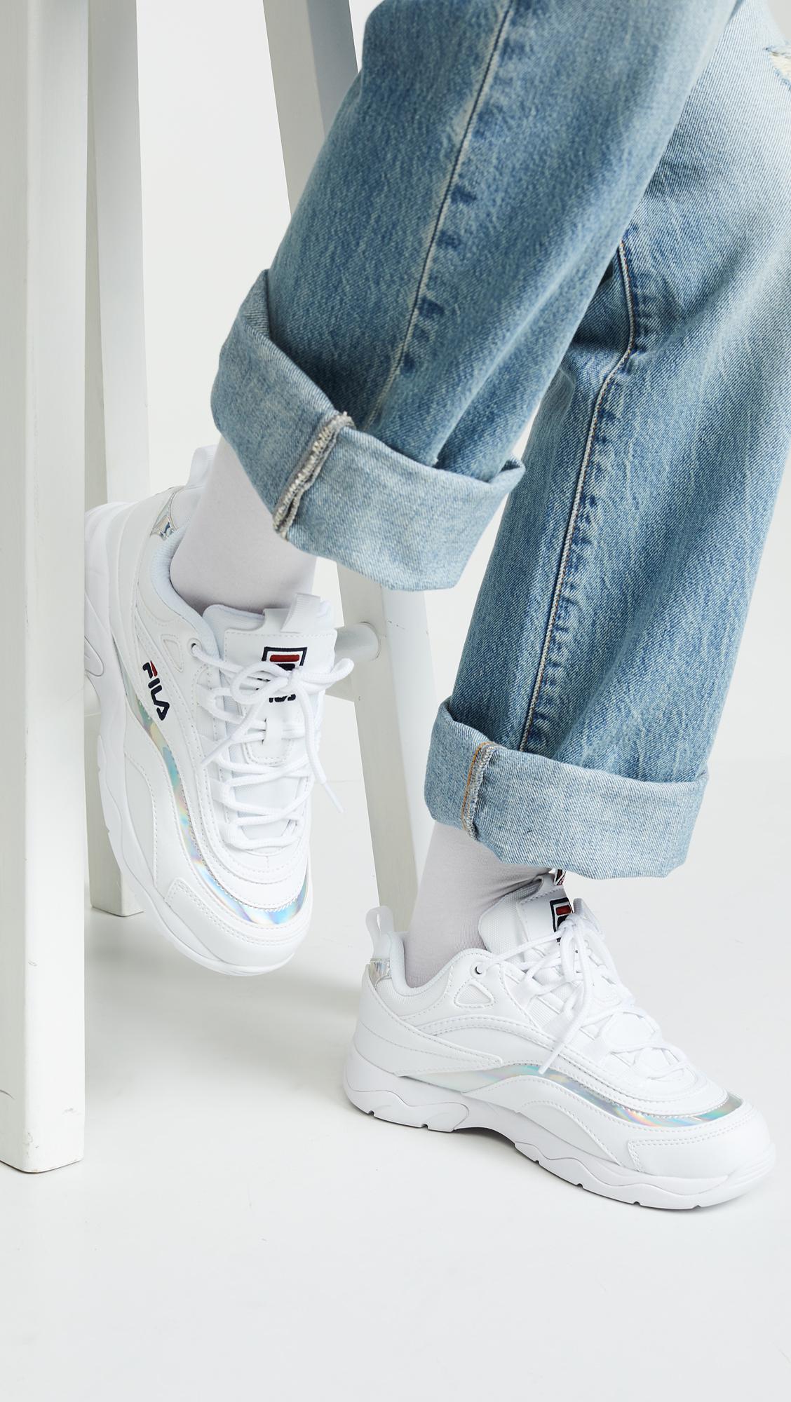 fila ray white metallic