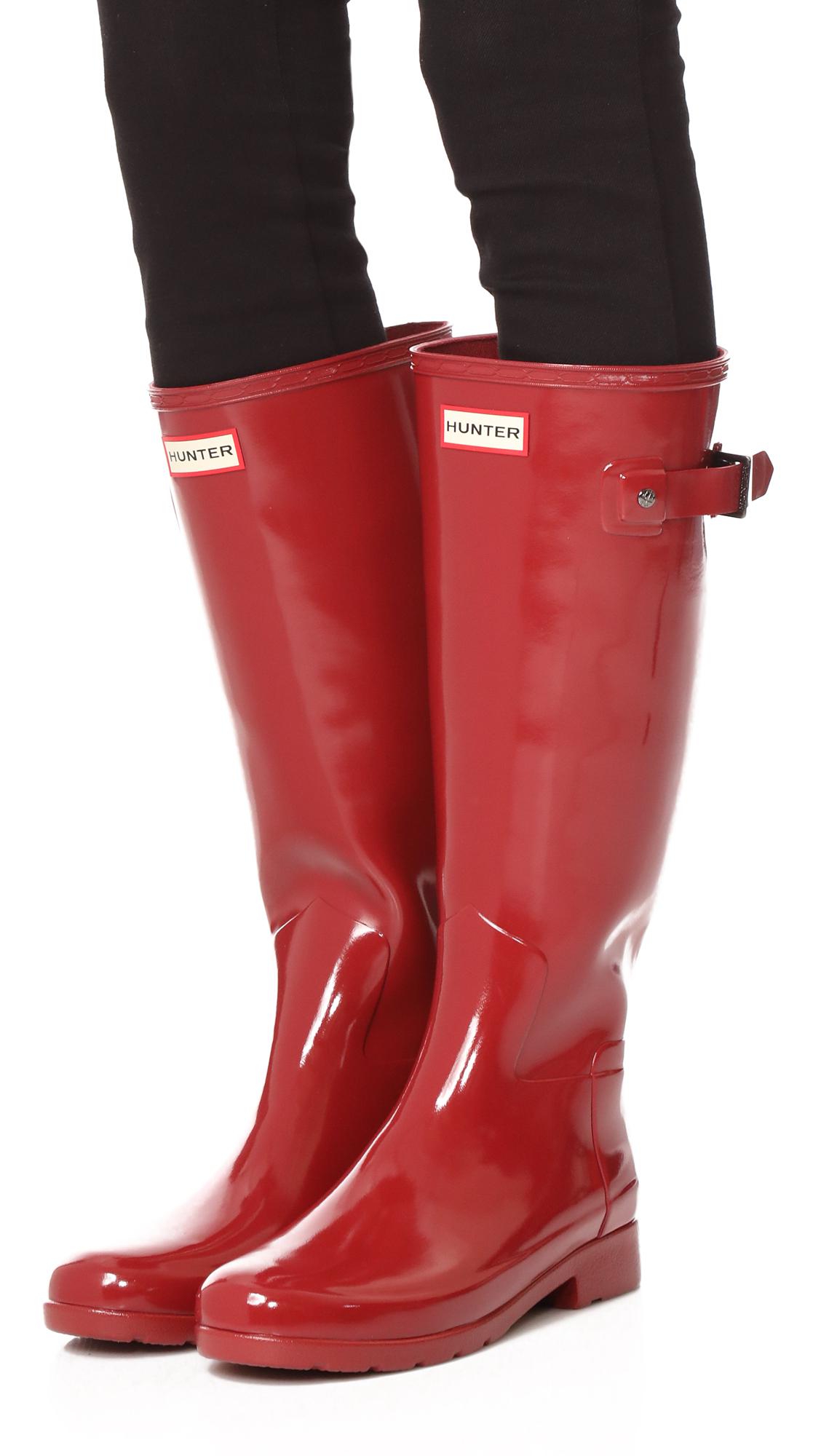 refined gloss hunter boots